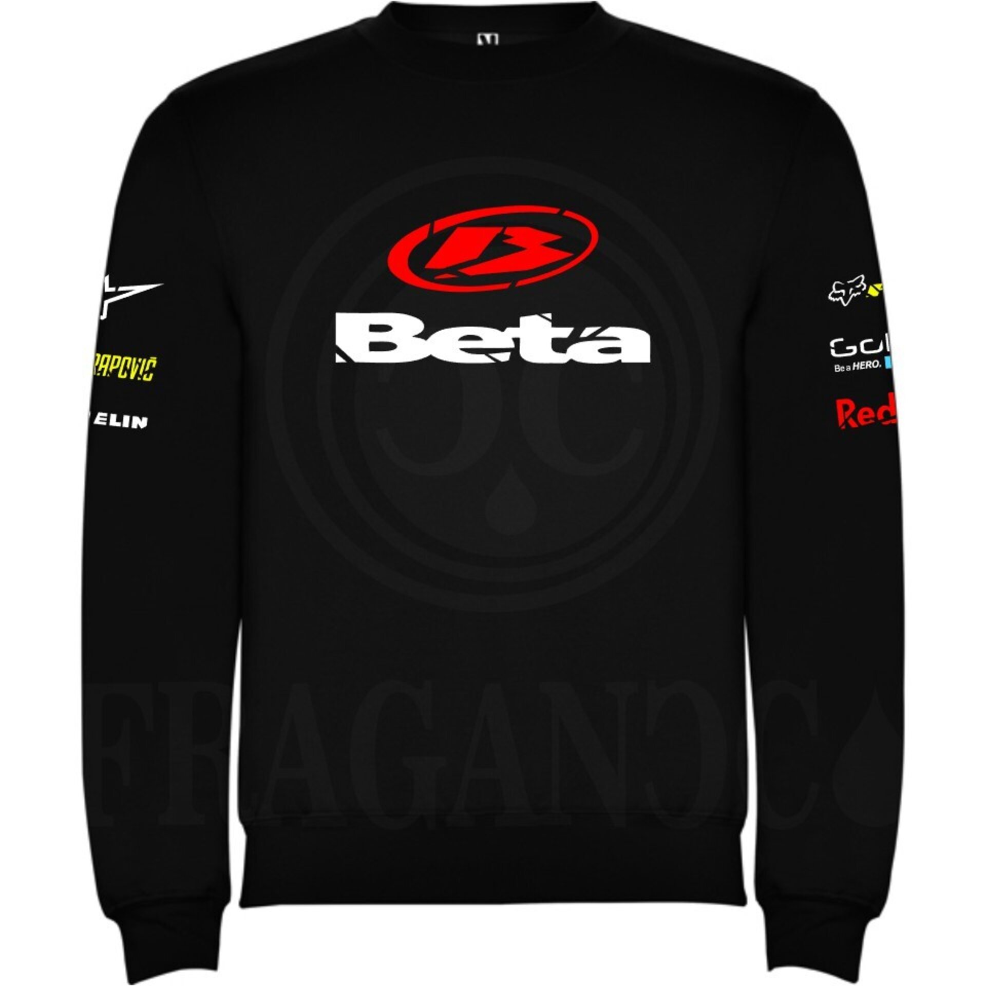 Sudadera unisex con logos personalizados del mundo motor. Mod. BT - 6