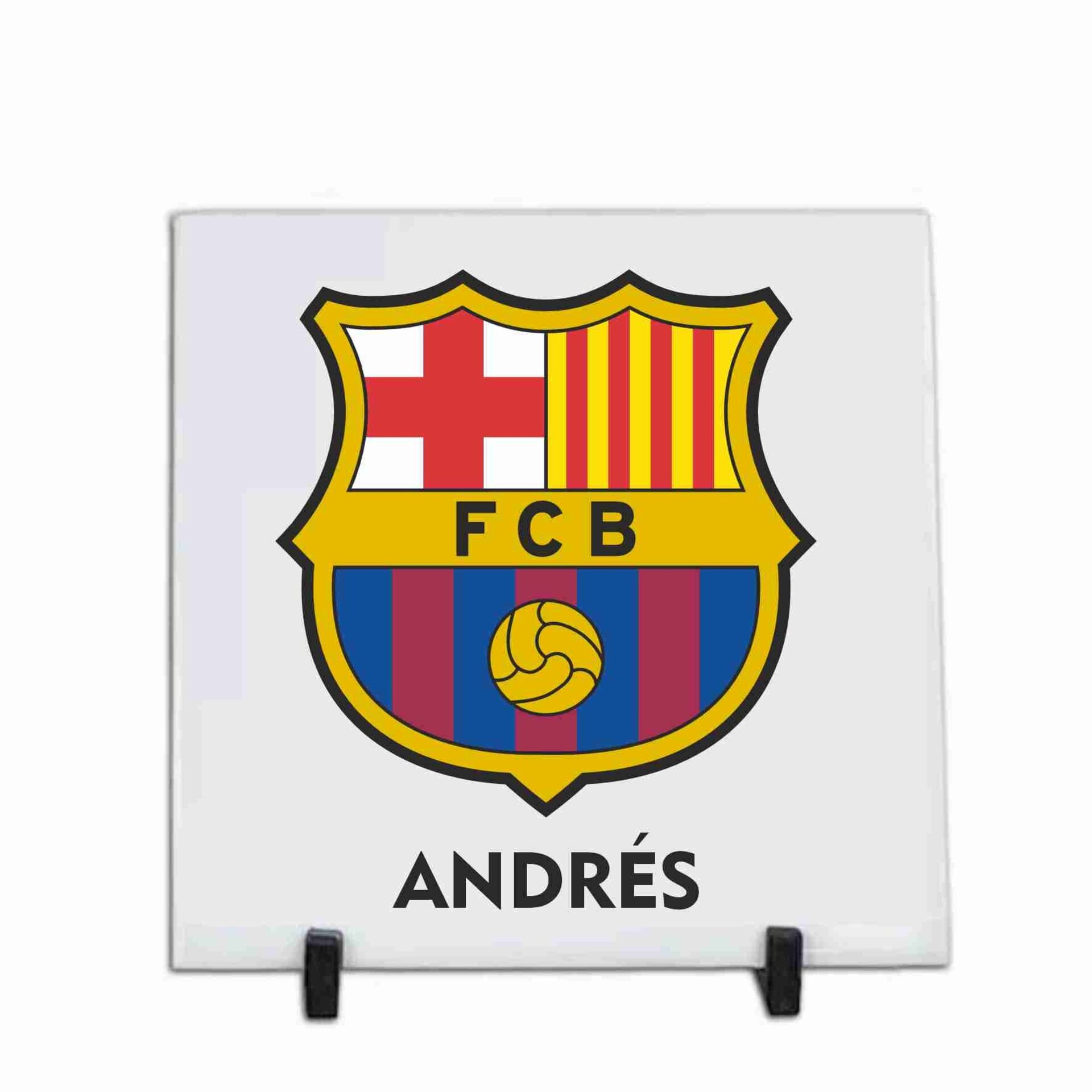 Azulejos de cerámica personalizados de 20 x 20 cm. Equipo futbol de Barcelona - 3