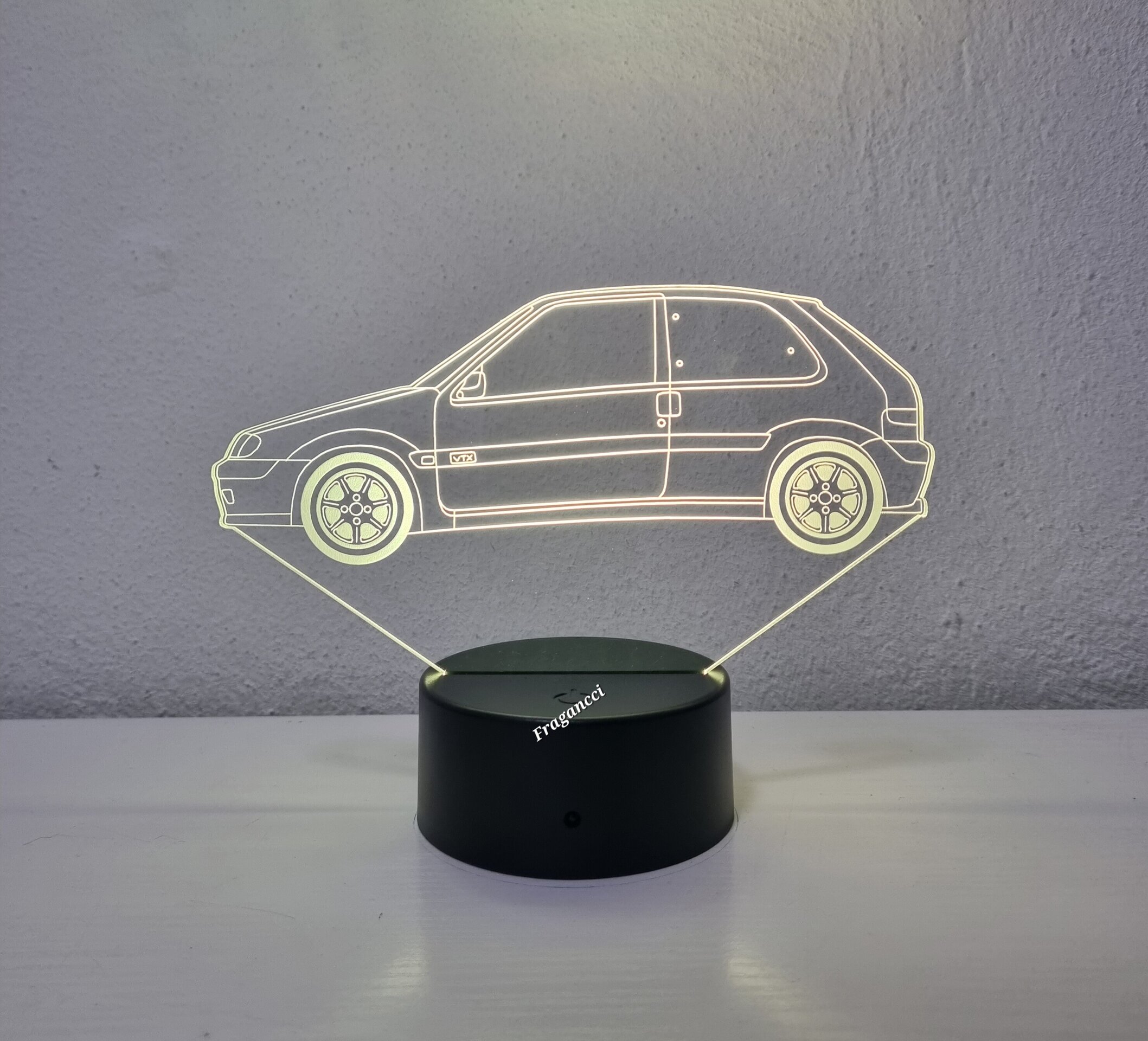 Lampara led 3d Citro en Sax o personalizable, Lámpara led sobremesa - 3