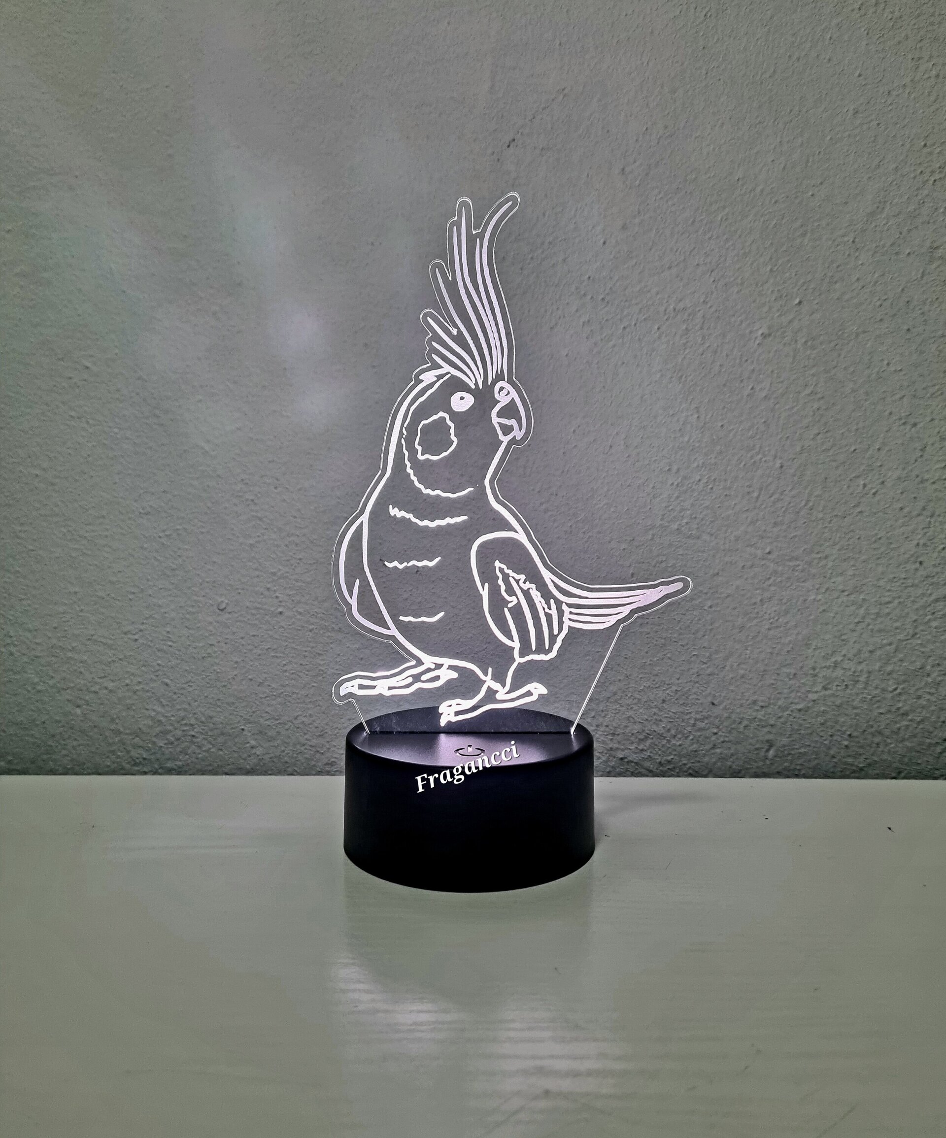 Lampara led 3d Animal Ninfa personalizable, Lámpara led sobremesa - 7