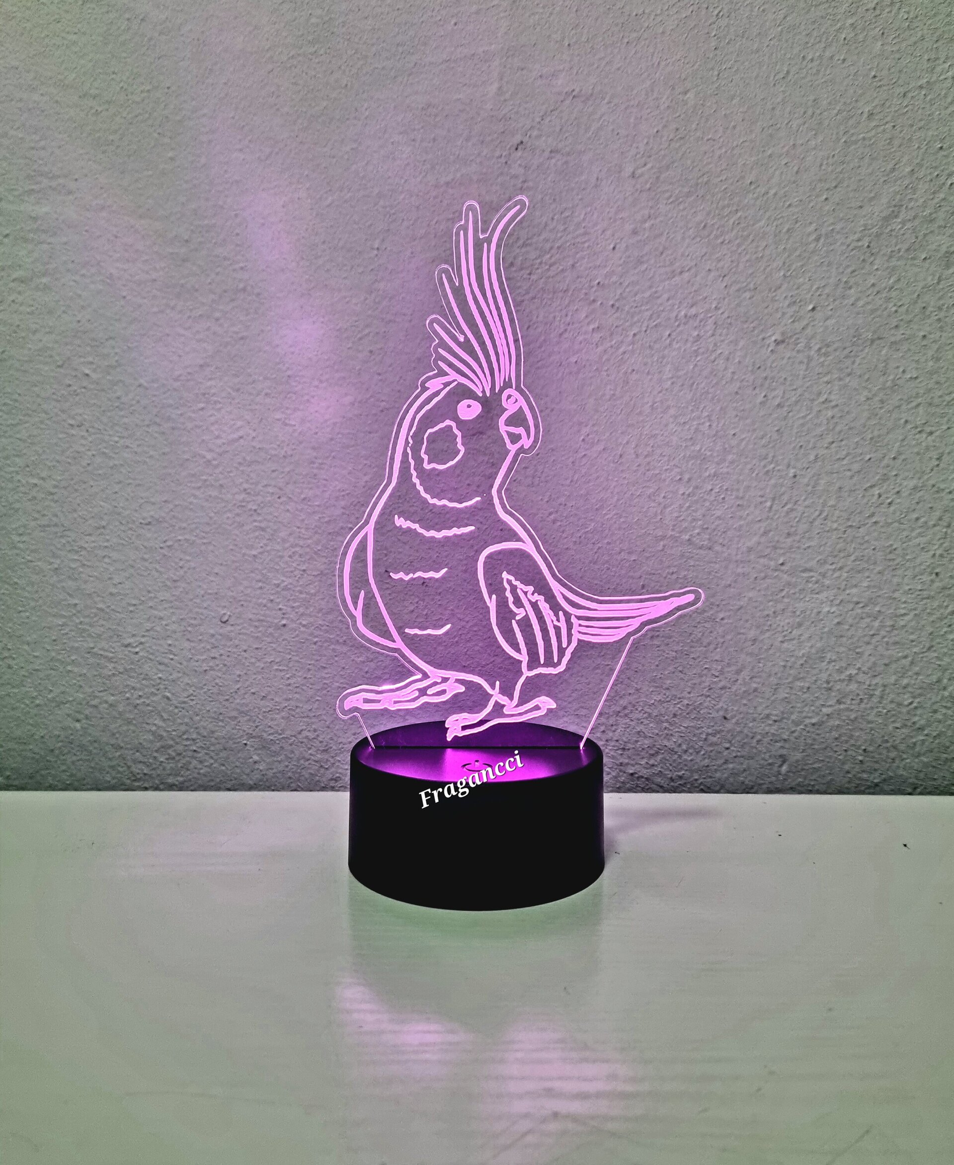 Lampara led 3d Animal Ninfa personalizable, Lámpara led sobremesa - 3