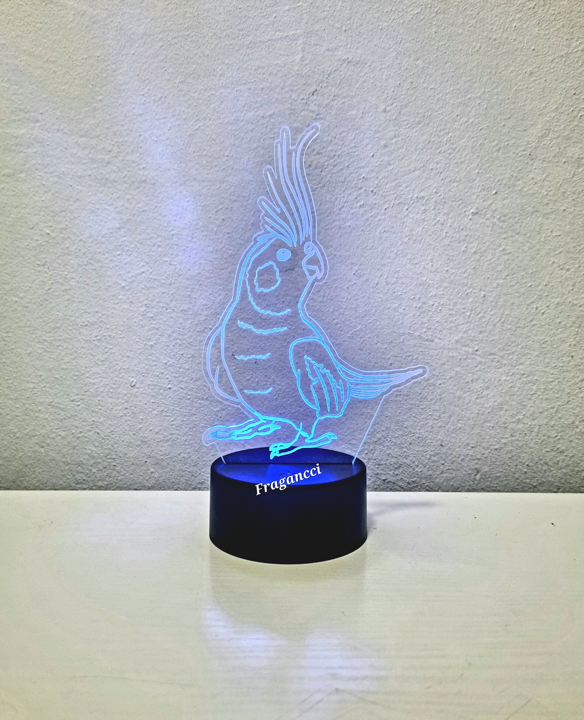 Lampara led 3d Animal Ninfa personalizable, Lámpara led sobremesa - 5
