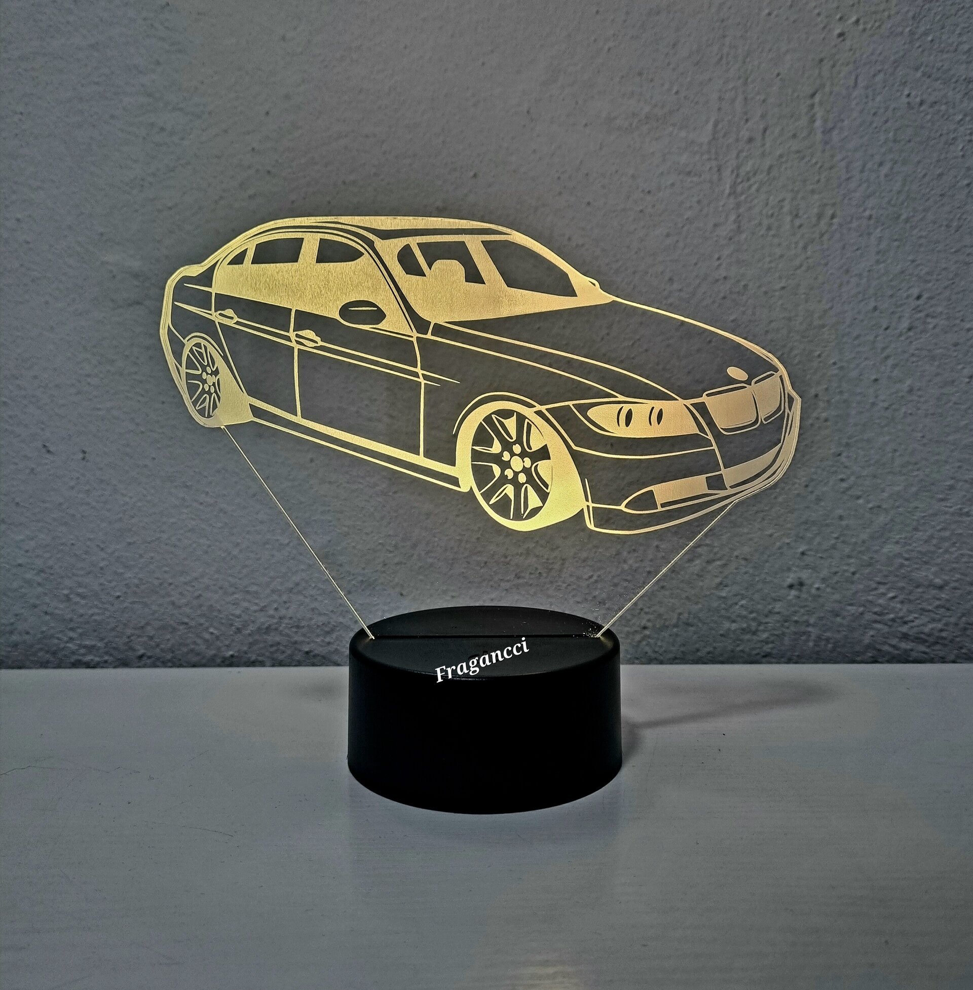 Lampara led 3d Bm w E90 Sedán personalizable, Lámpara led sobremesa - 8