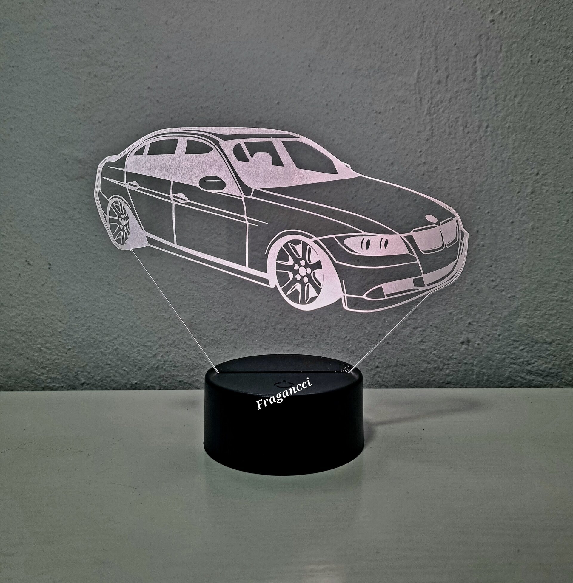 Lampara led 3d Bm w E90 Sedán personalizable, Lámpara led sobremesa - 7