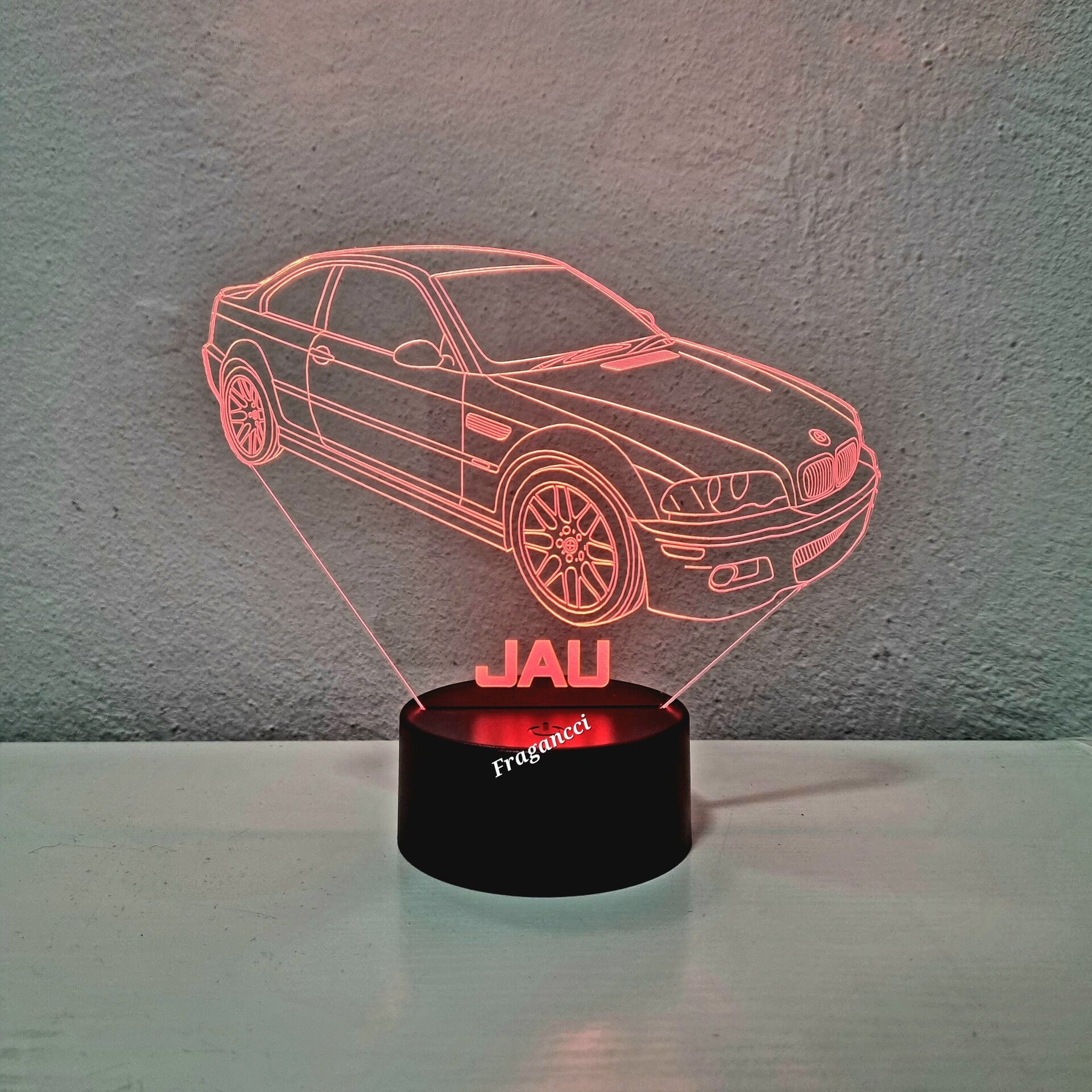 Lampara led 3d Bm w E46 Coupé personalizable, Lámpara led sobremesa - 9