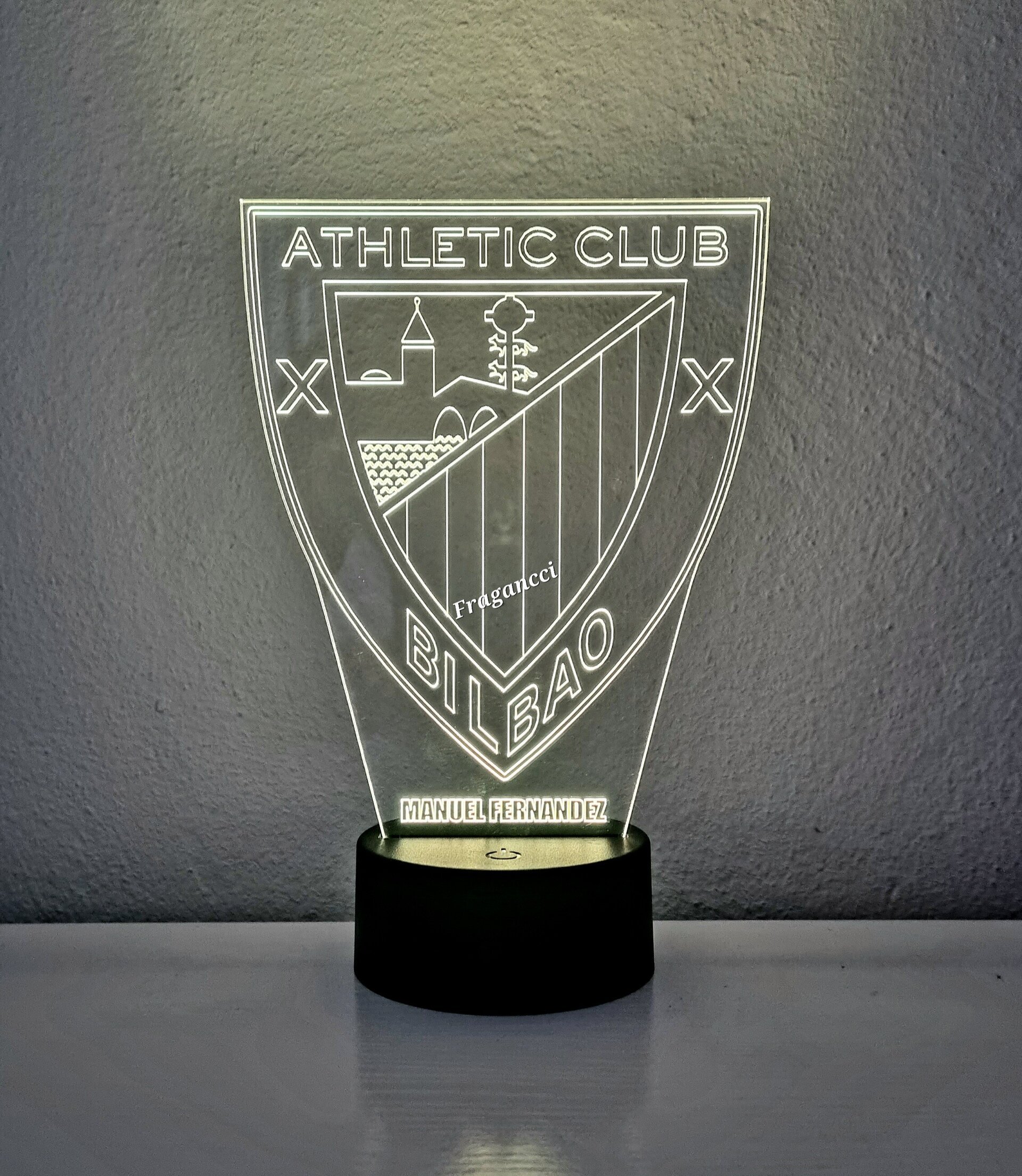 Lampara led 3d Escudo Futbol A Bilbao personalizable - 3