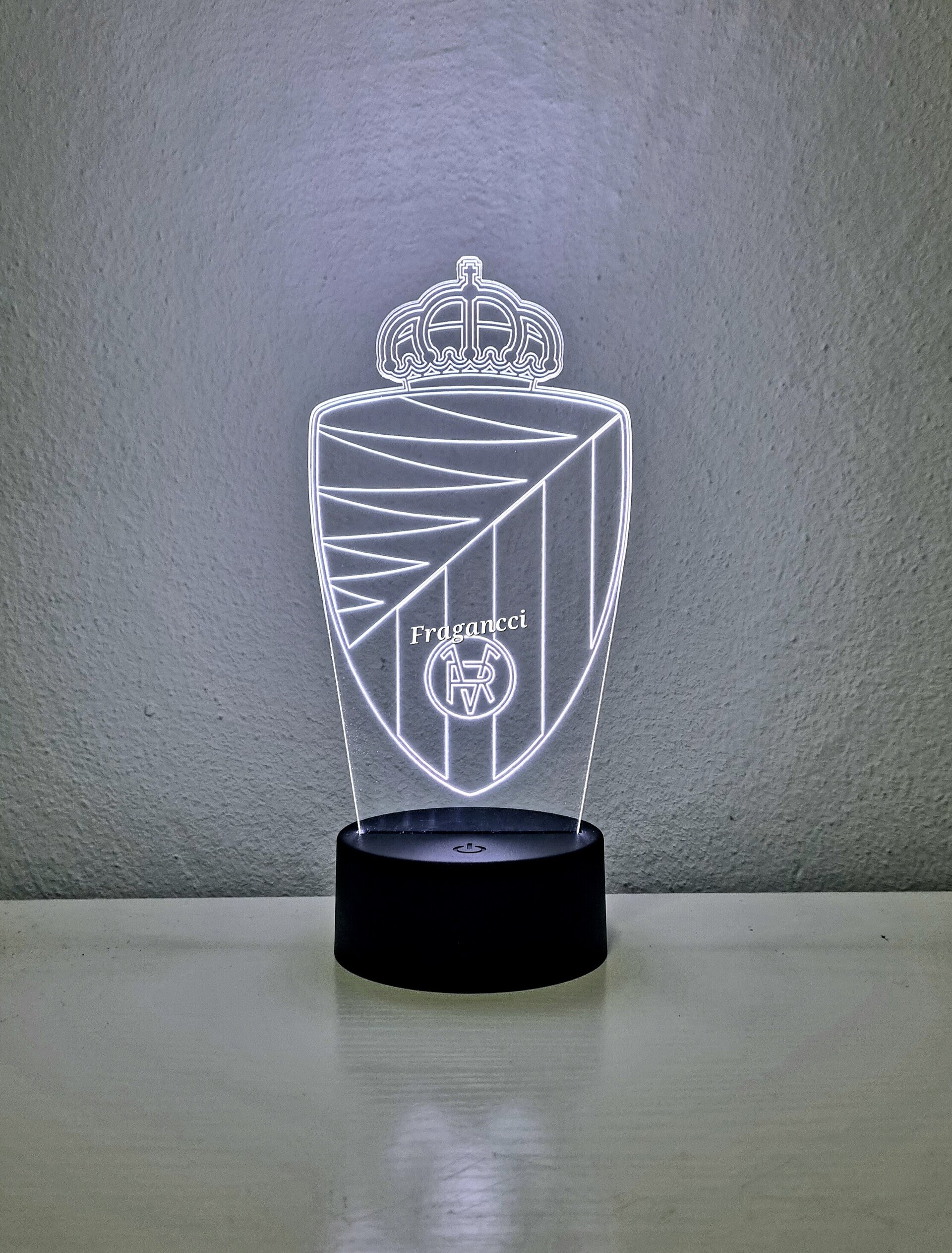 Lampara led 3d Escudo Futbol R Valladolid personalizable, Lámpara sobremesa - 15