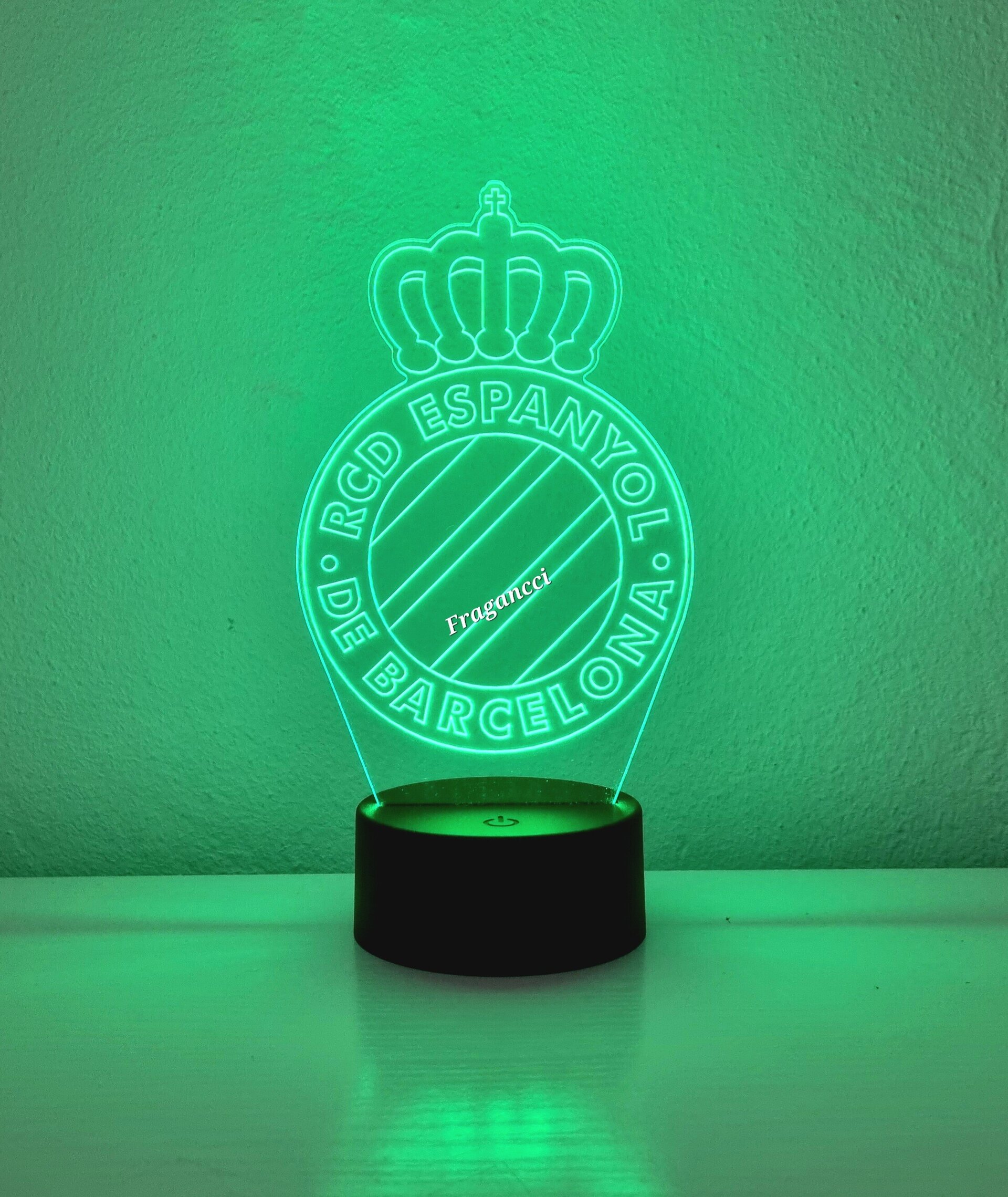 Lampara led 3d Escudo Futbol Espanyol personalizable, Lámpara led sobremesa - 8