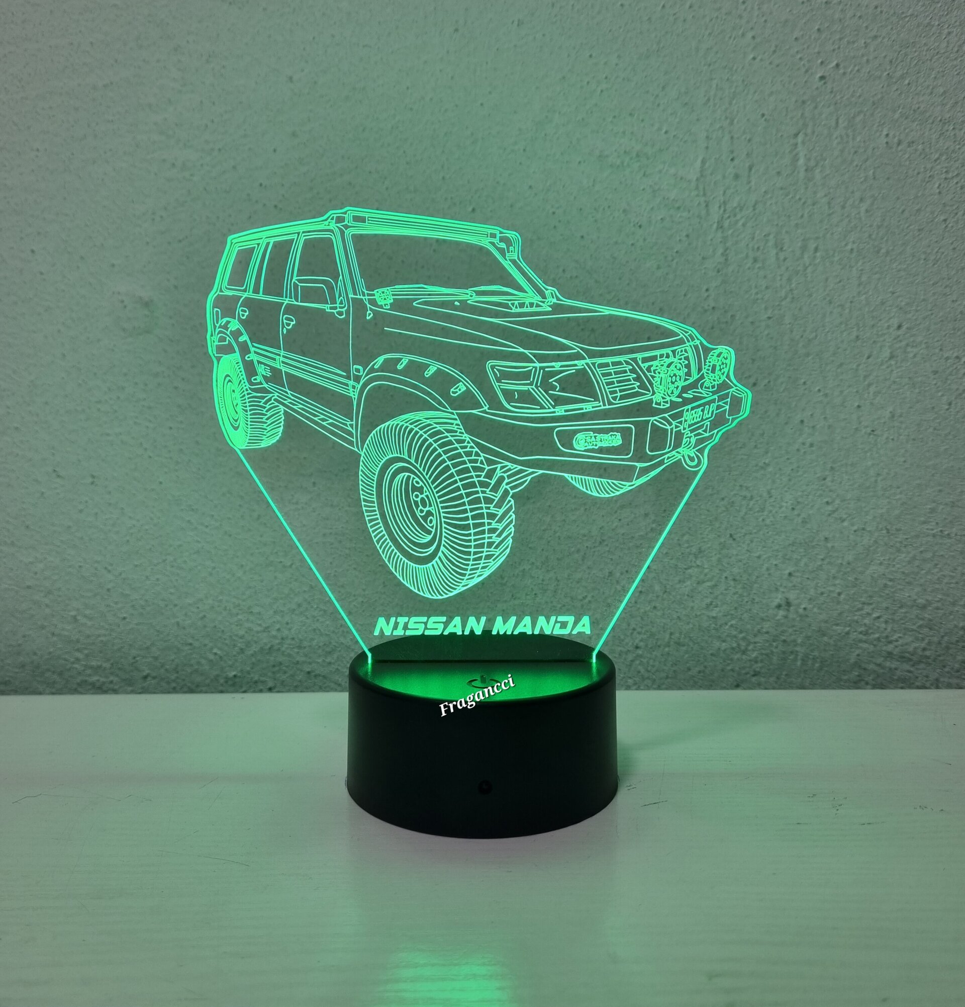 Lampara led 3d Coche  Nissa n Patrol y61 Largo personalizable, lampara sobremesa - 5