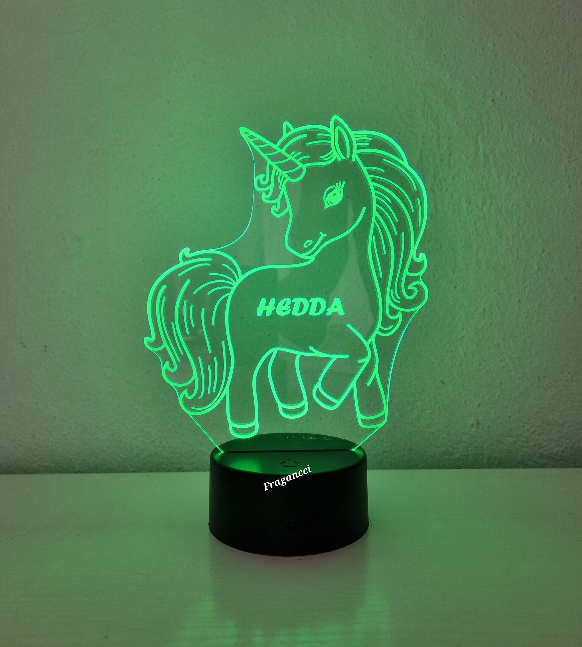 Lampara led 3d Animal Unicornio personalizable, Lámpara led sobremesa - 4