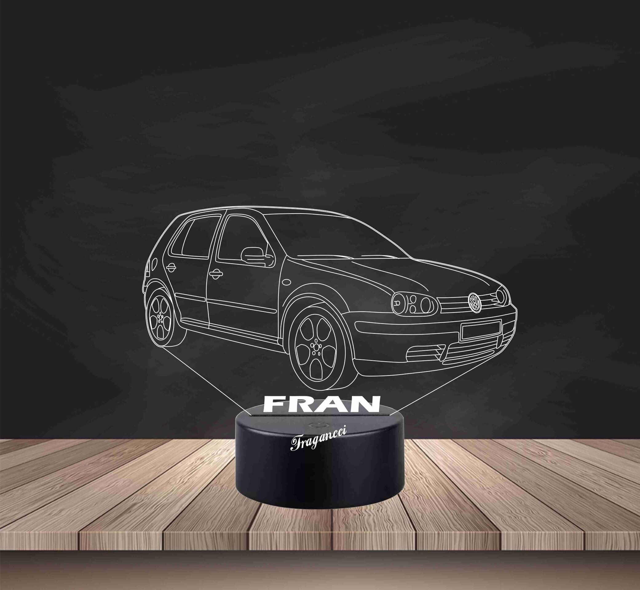 Lampara led 3d W V GOLF 4 personalizable, Lámpara led sobremesa - 2