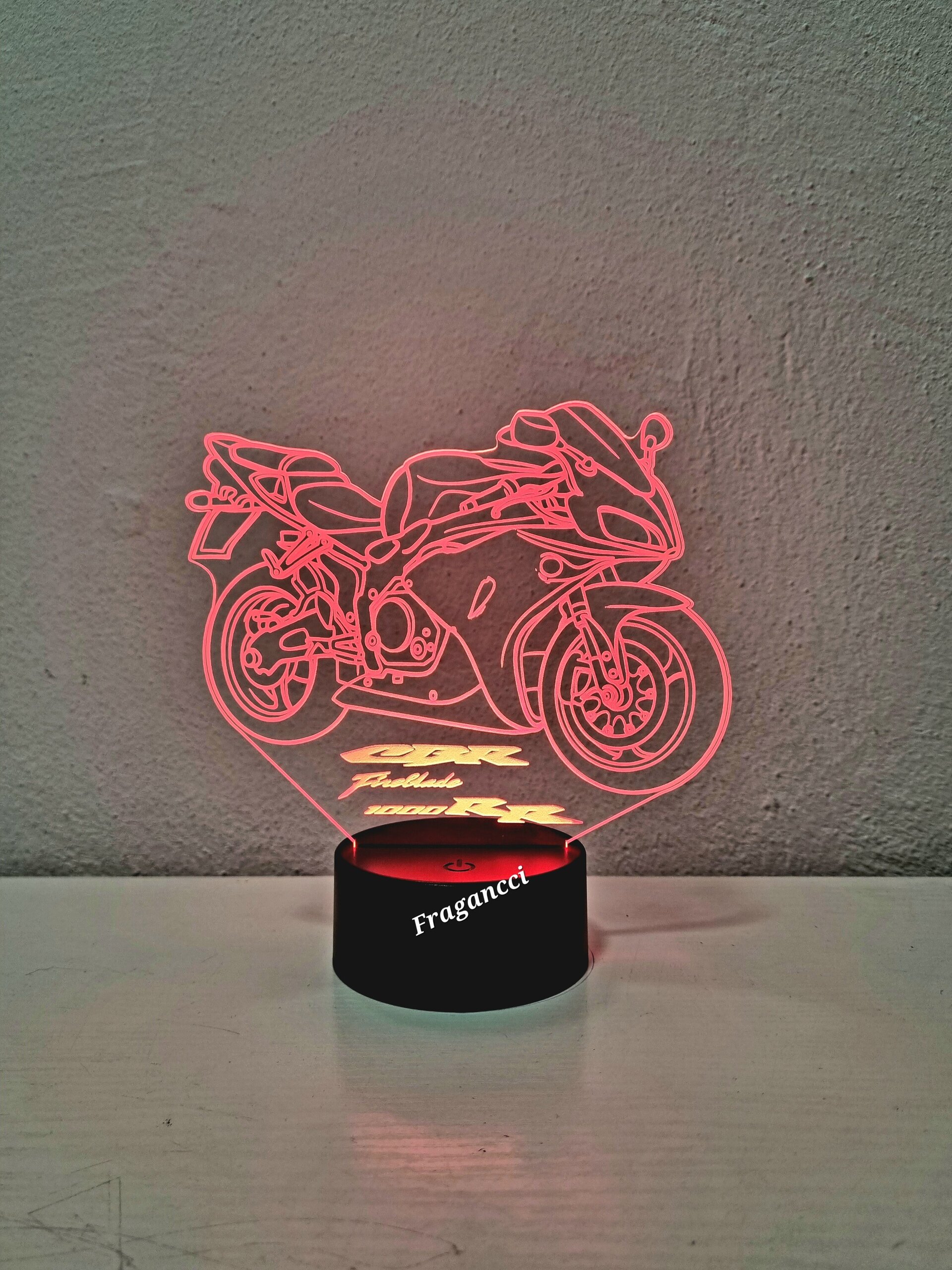 Lampara led 3d moto Hond a Cbr 1000 RR 2007 personalizable Lámpara led sobremesa - 9