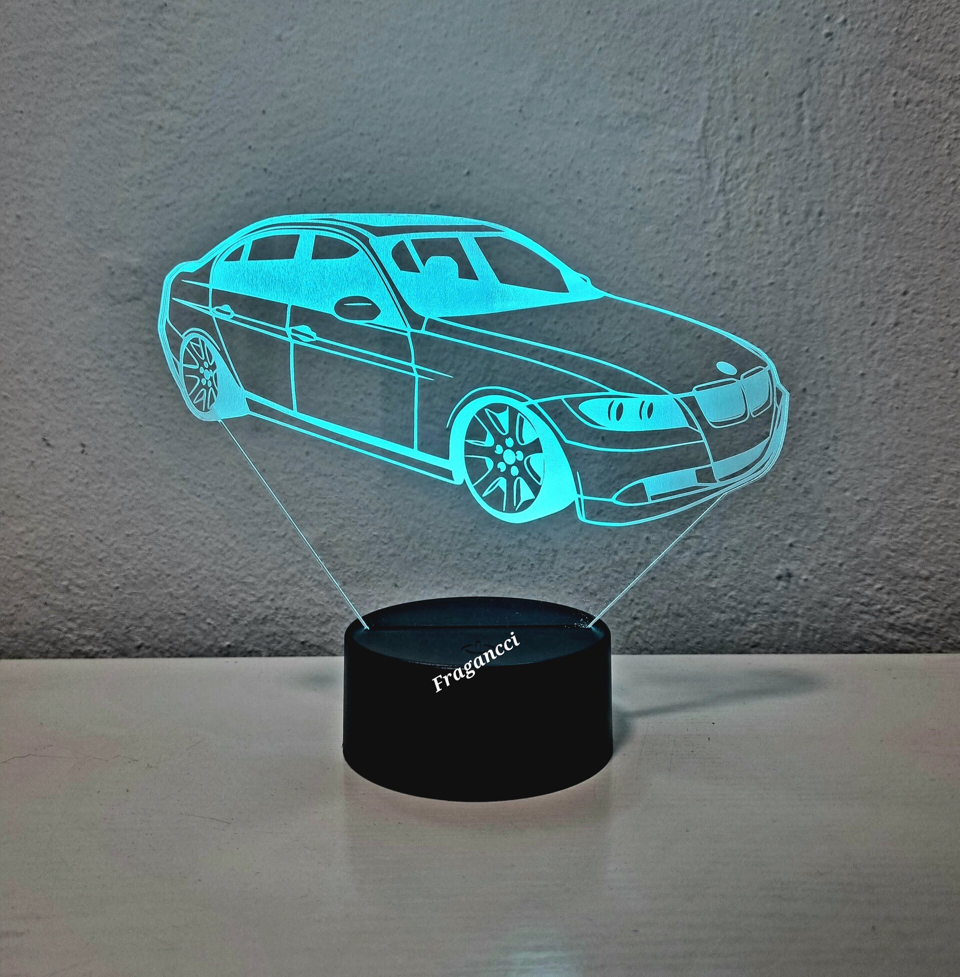 Lampara led 3d Bm w E90 Sedán personalizable, Lámpara led sobremesa - 9