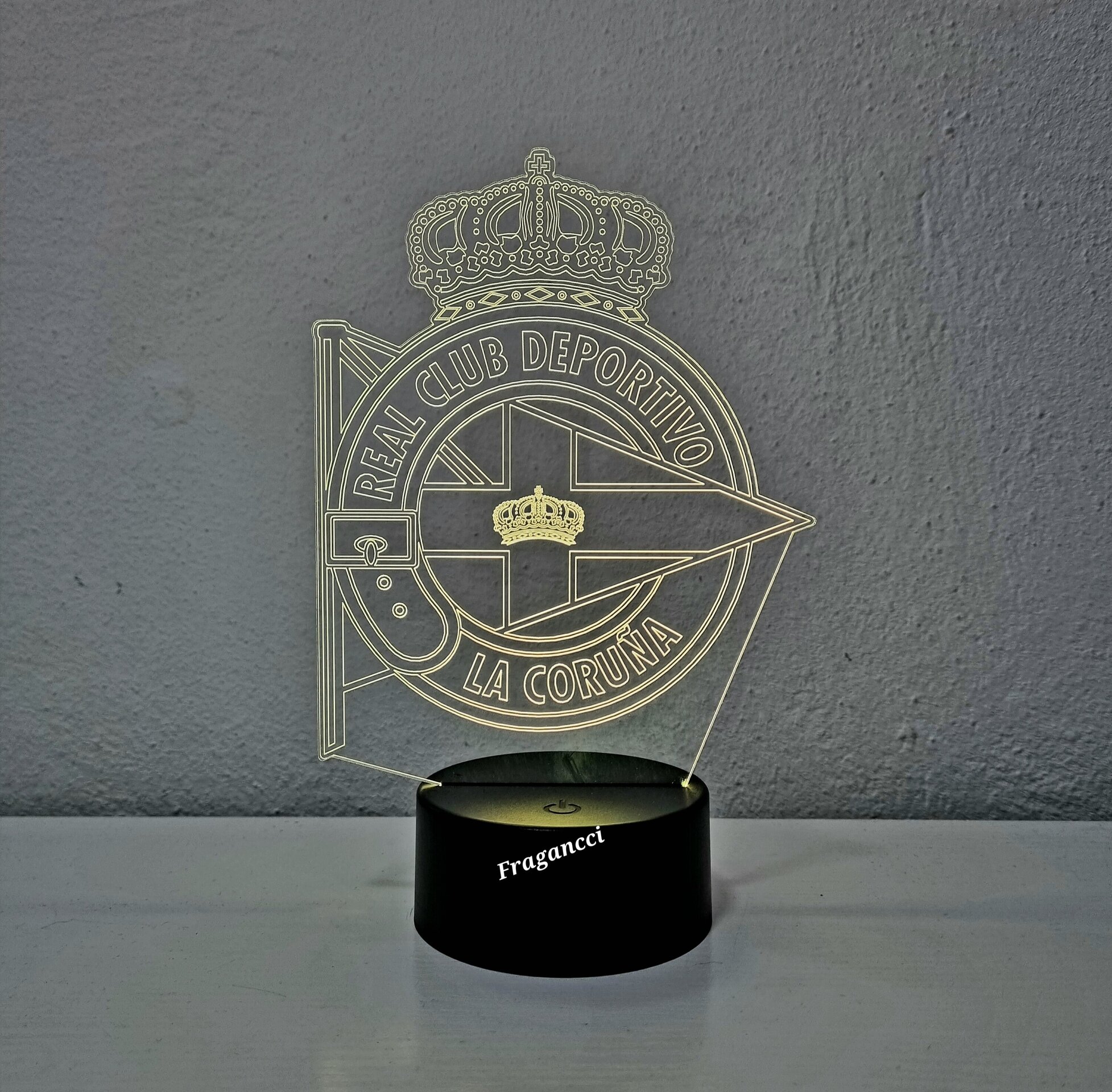 Lampara led 3d Escudo Futbol D la Coruña personalizable - 3