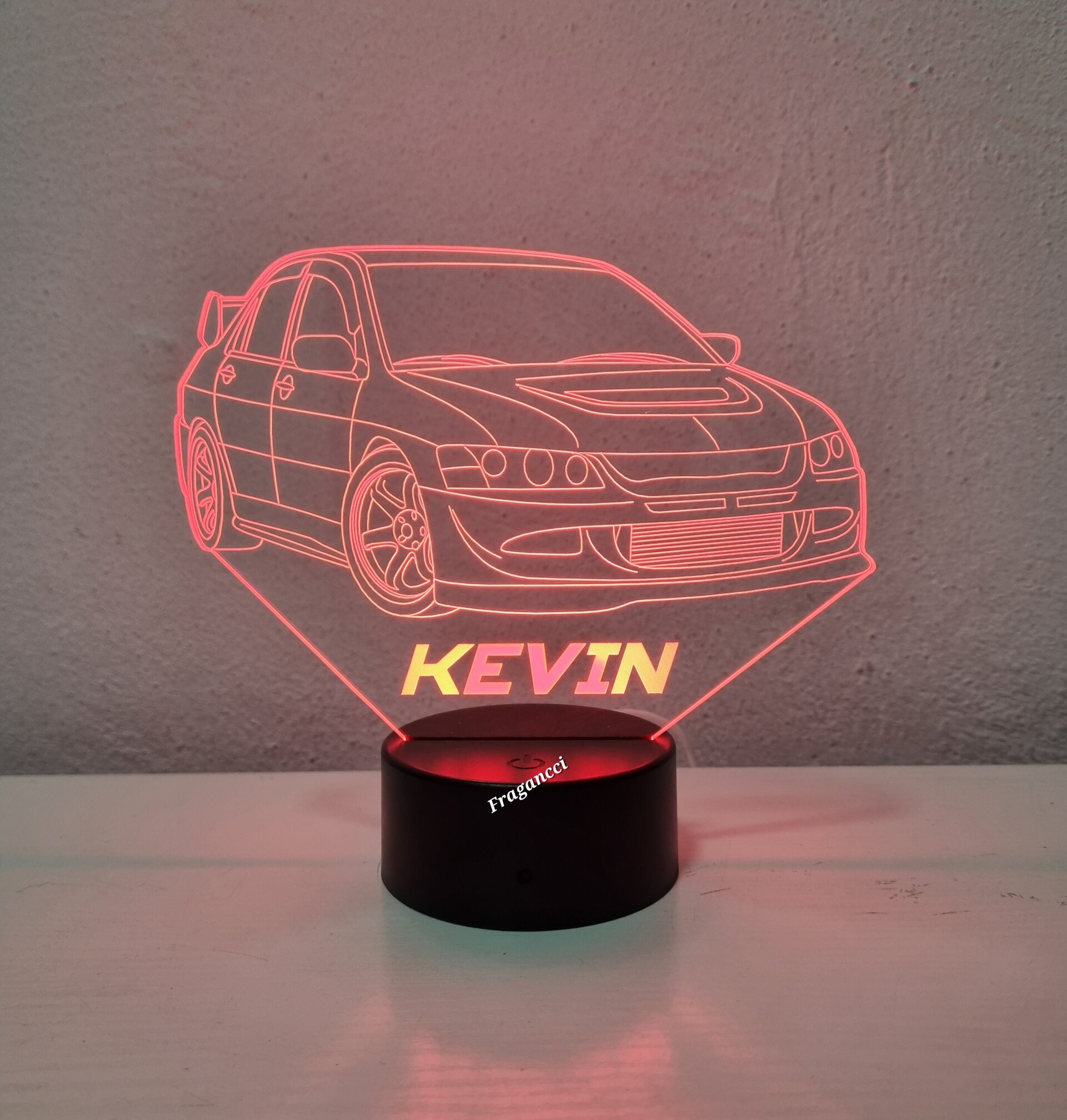 Lampara led 3d Mitsubi shi Evo 8 personalizable, Lámpara led sobremesa - 8