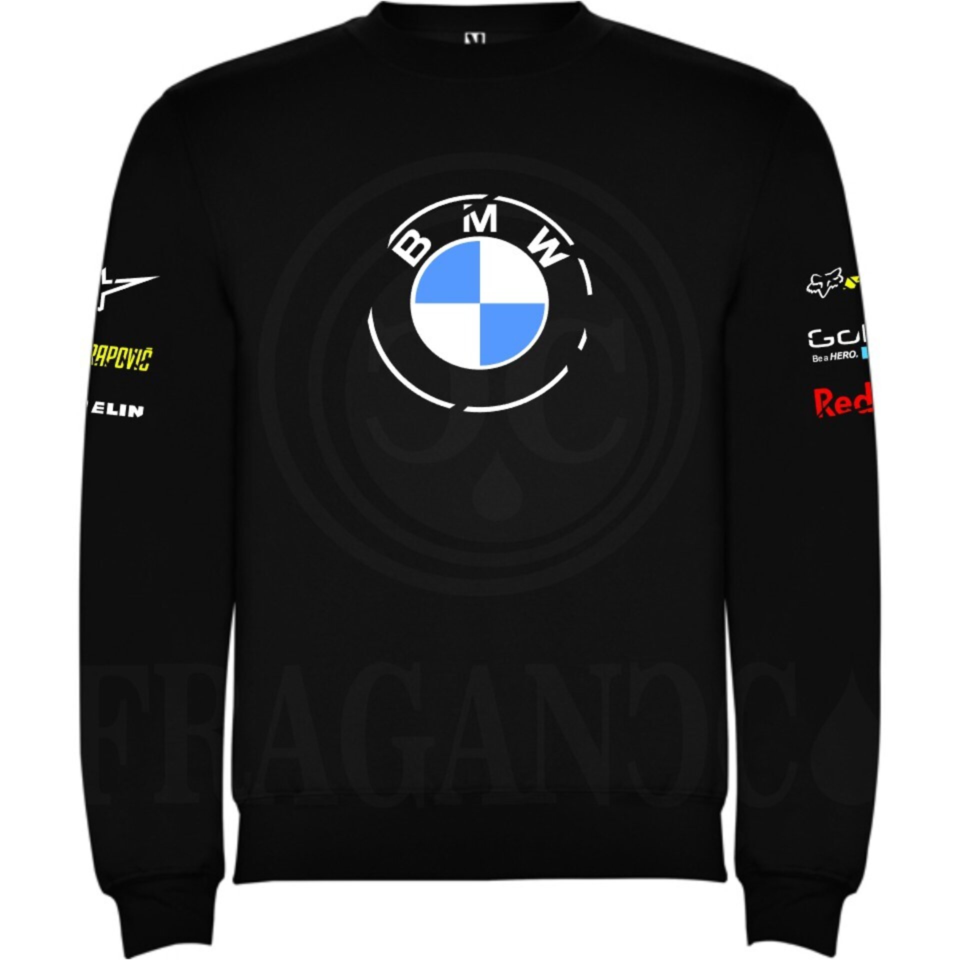 Sudadera unisex con logos personalizados del mundo motor. Mod. BW - 6