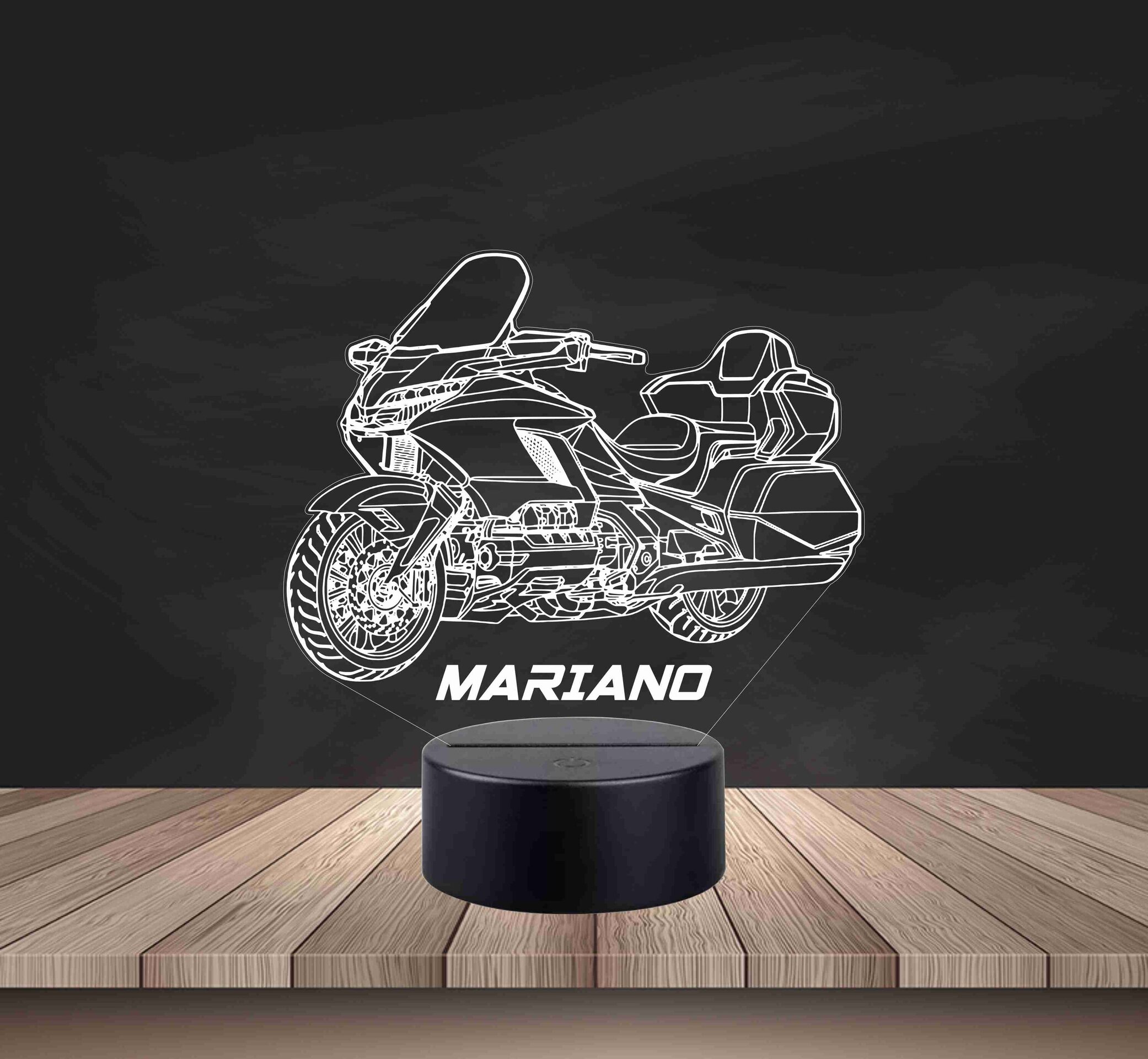 Lampara led 3d moto Hond a Goldwing GL 1800 personalizable Lámpara led sobremesa - 2