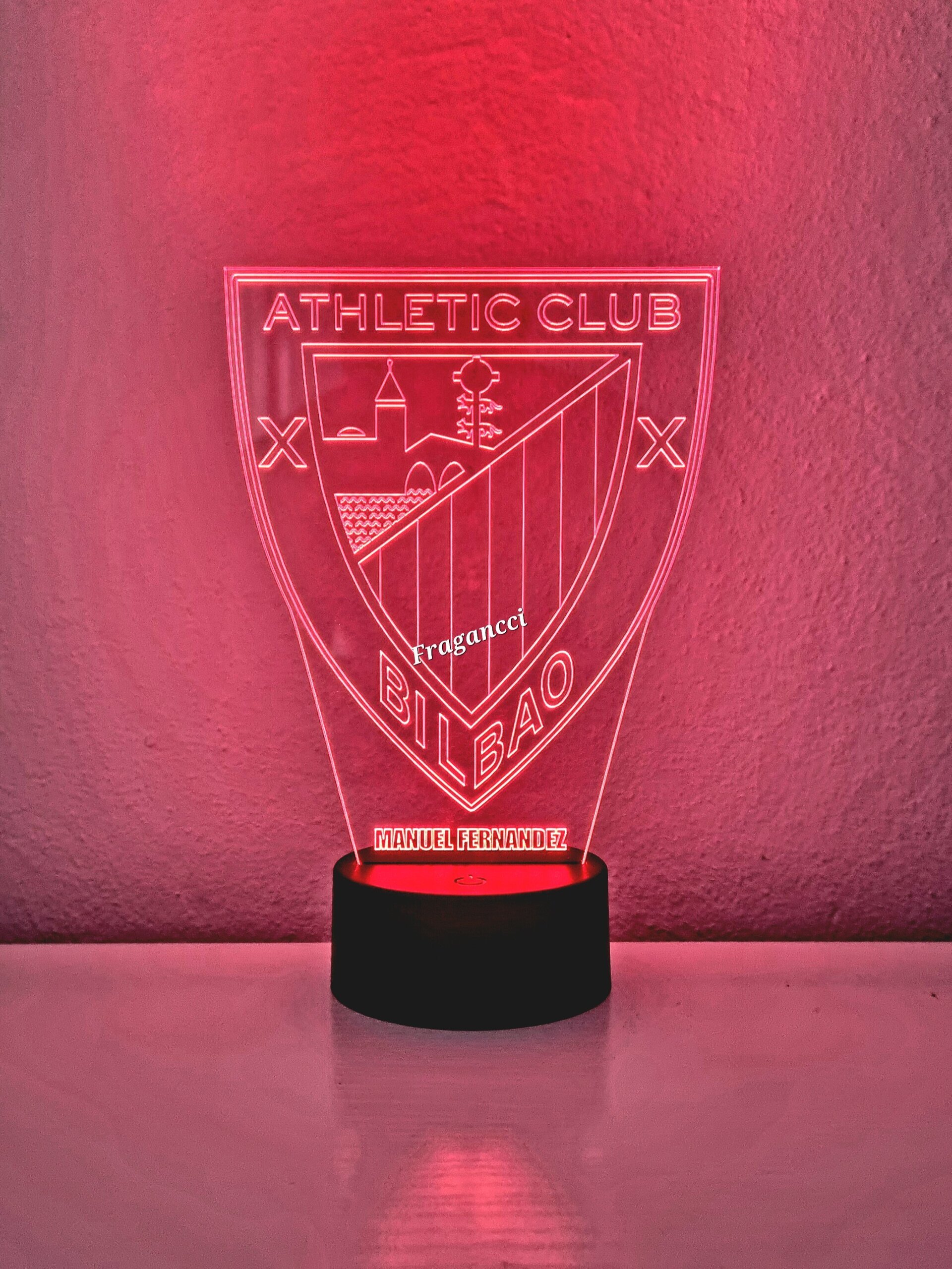 Lampara led 3d Escudo Futbol A Bilbao personalizable - 9