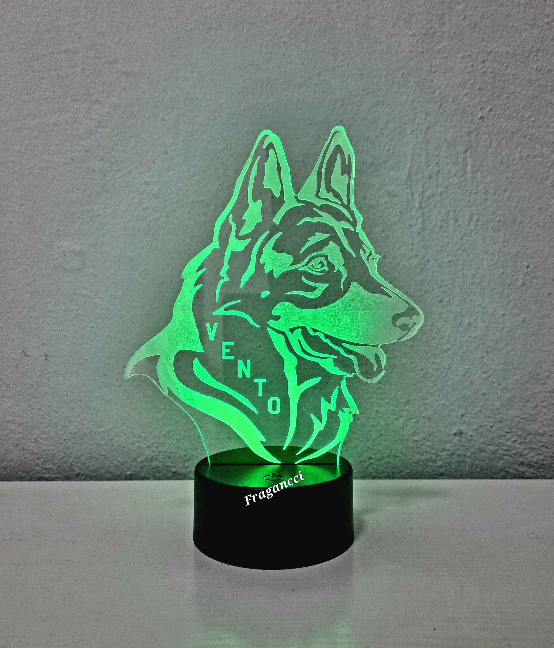 Lampara led 3d Animal Pastor Aleman personalizable, Lámpara led sobremesa - 8