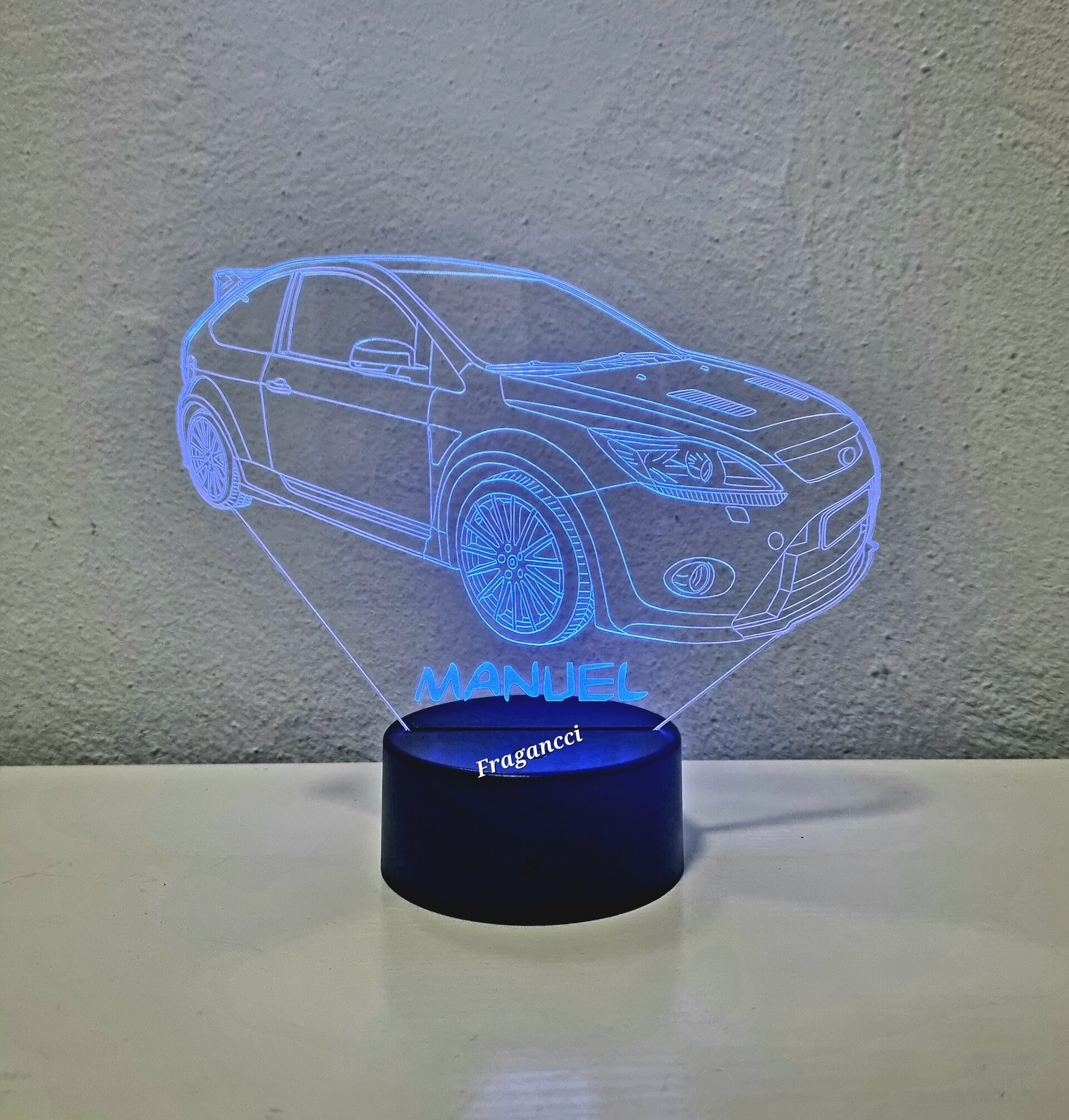 Lampara led 3d For d Focu s RS personalizable, Lámpara led sobremesa - 7