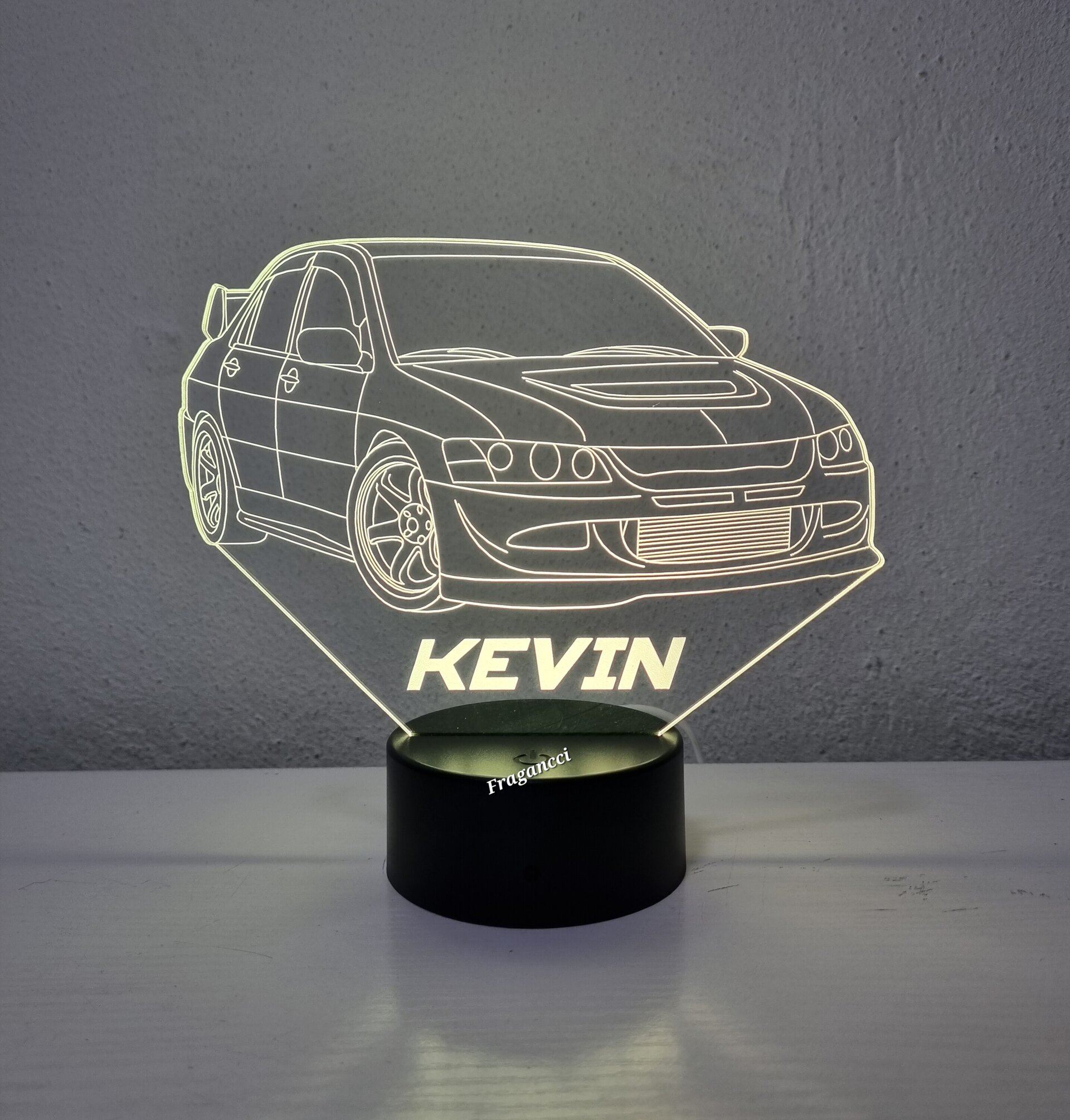Lampara led 3d Mitsubi shi Evo 8 personalizable, Lámpara led sobremesa - 5