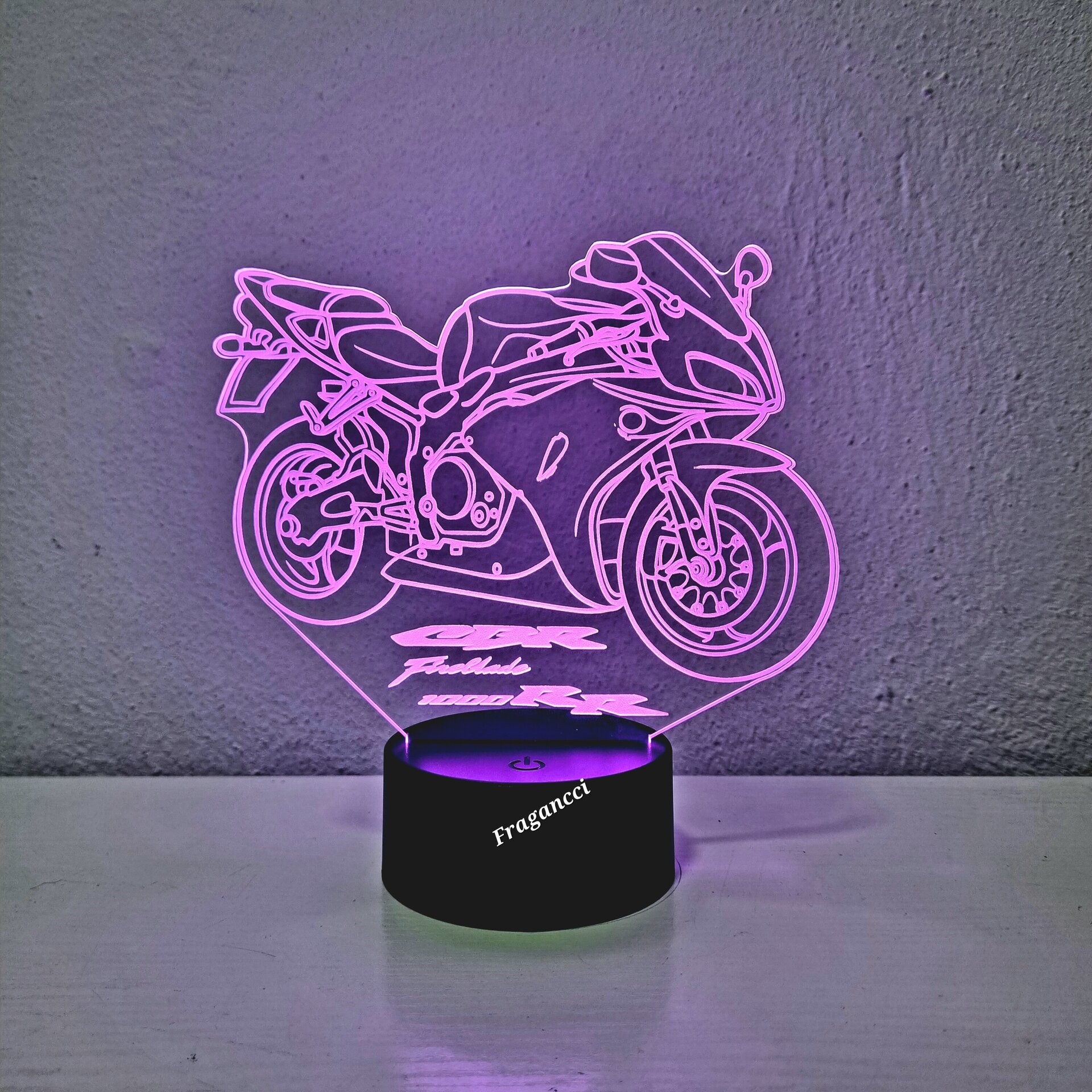 Lampara led 3d moto Hond a Cbr 1000 RR 2007 personalizable Lámpara led sobremesa - 6