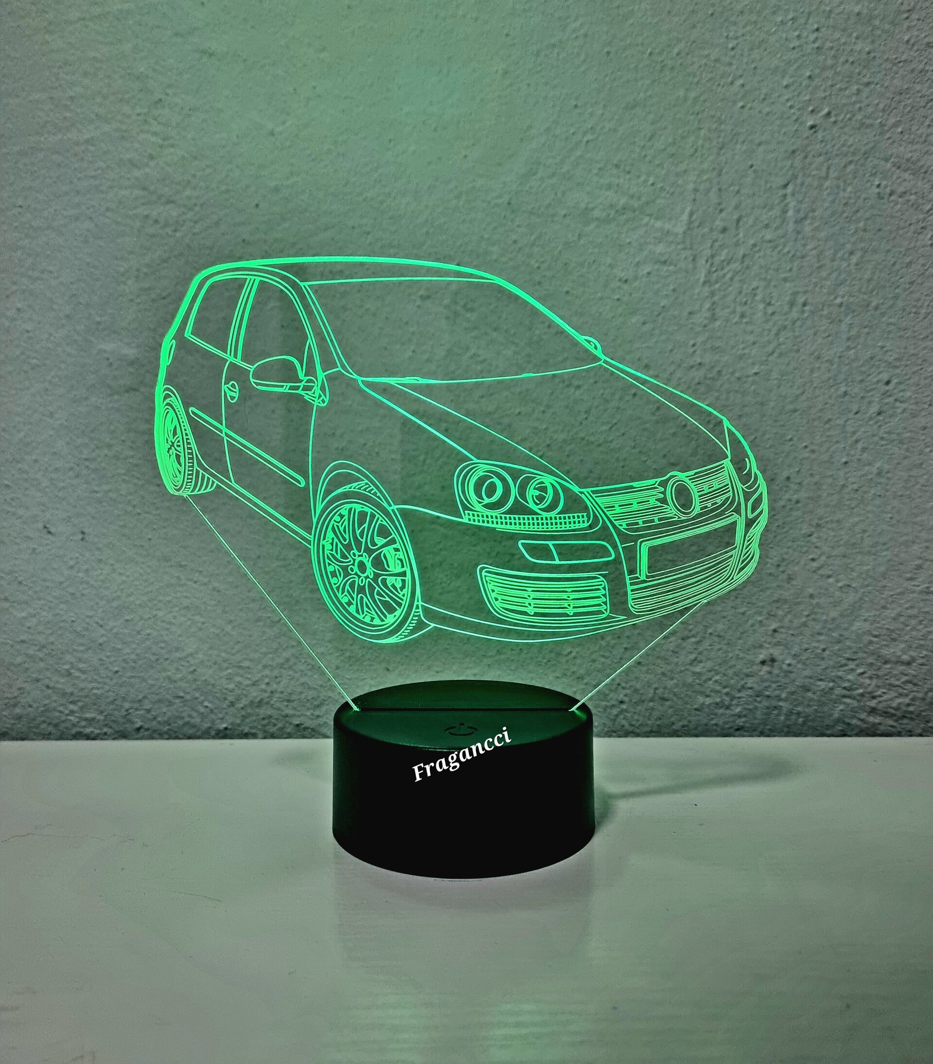 Lampara led 3d W V GOLF 5 Gti personalizable, Lámpara led sobremesa - 4
