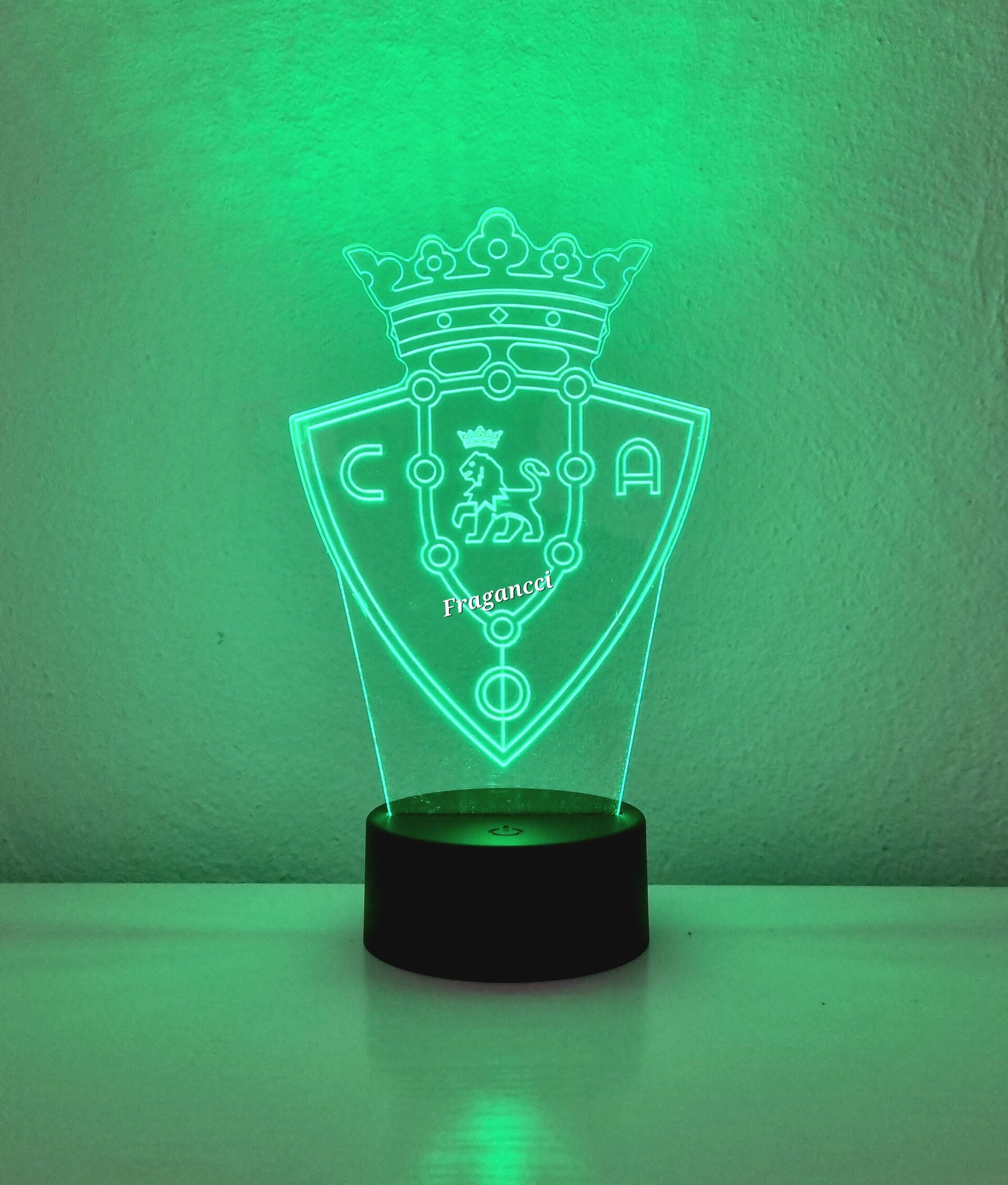 Lampara led 3d Escudo Futbol Osasuna personalizable, Lámpara led sobremesa - 7