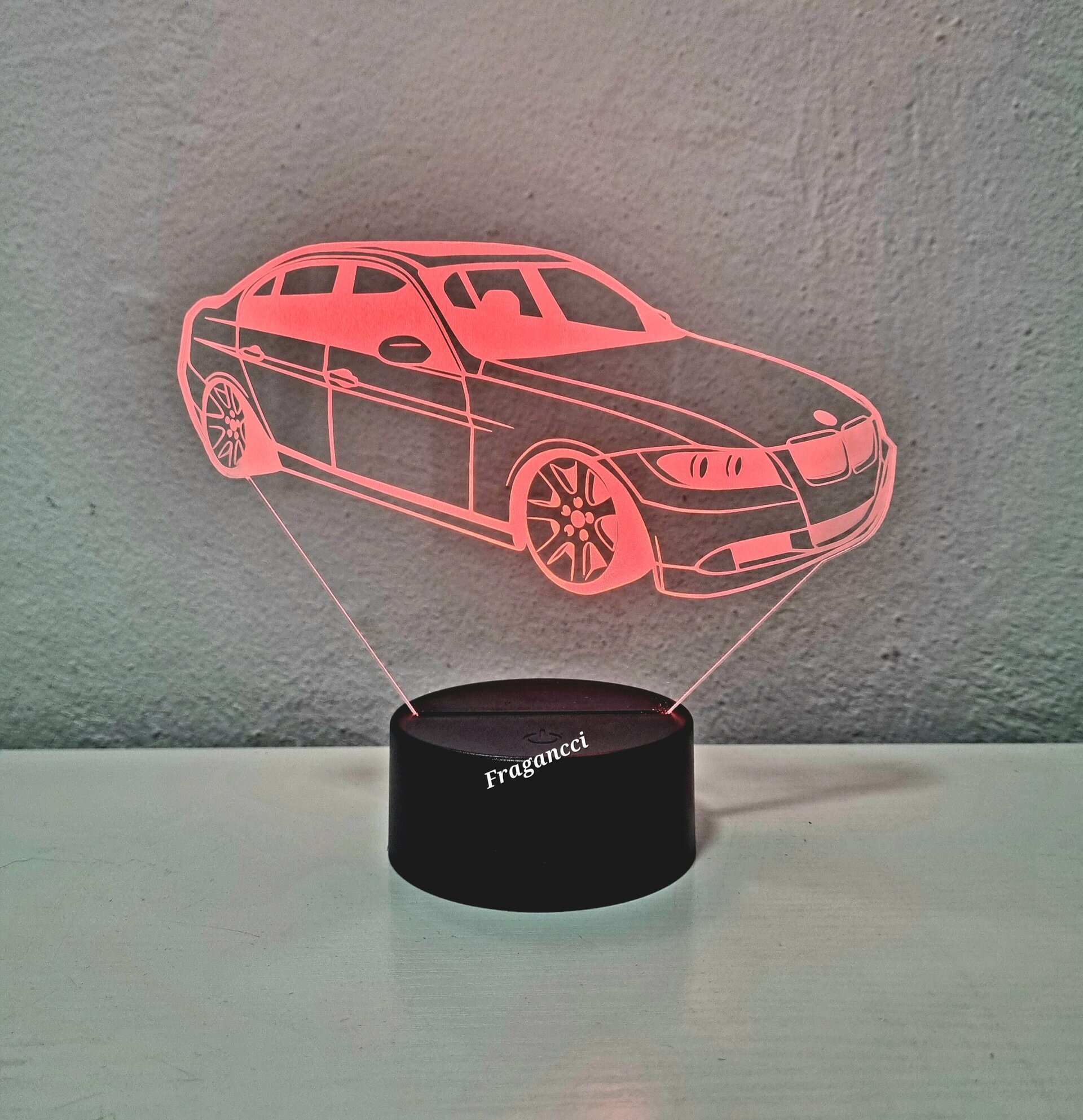 Lampara led 3d Bm w E90 Sedán personalizable, Lámpara led sobremesa - 6