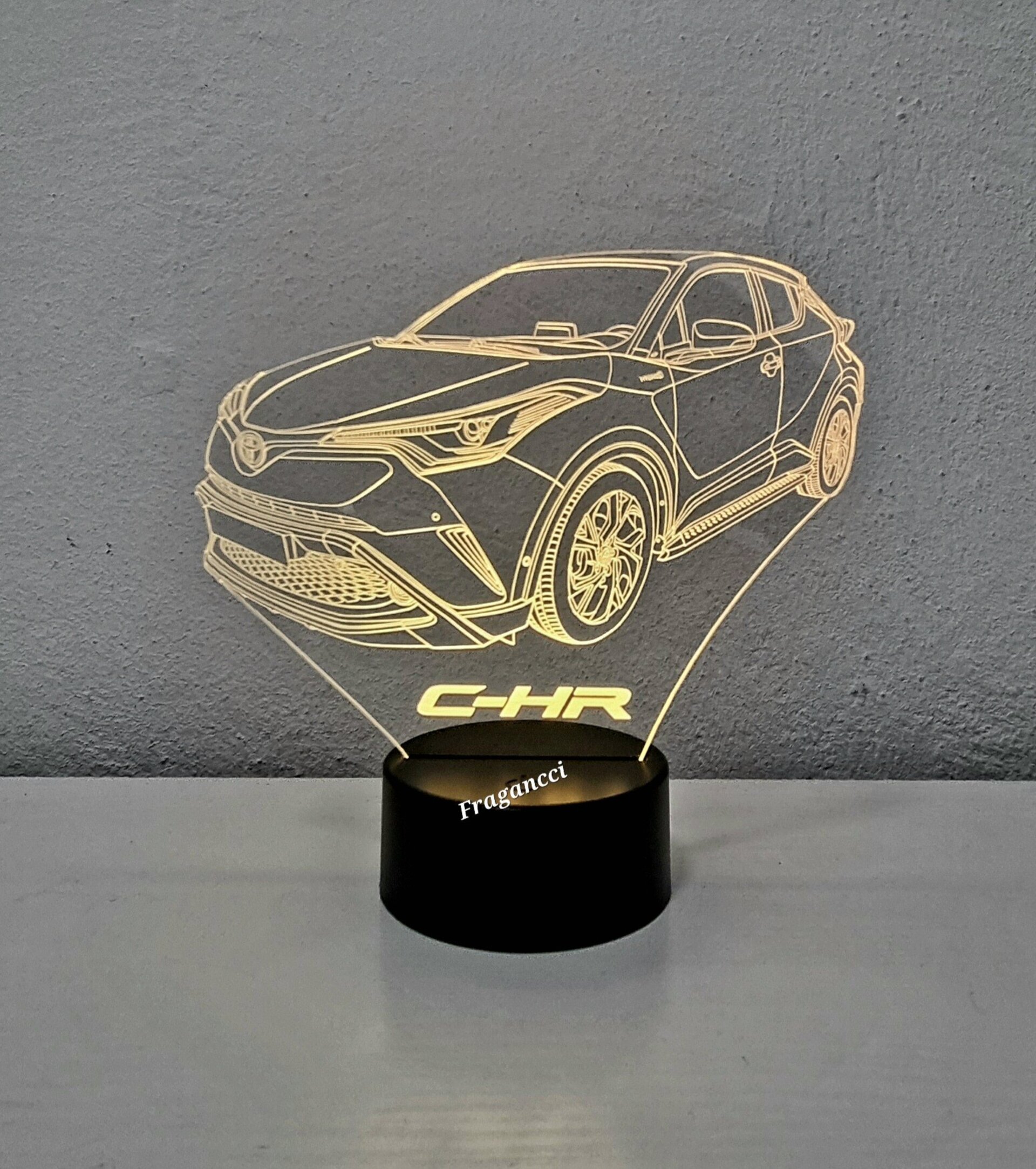 Lampara led 3d Toyo ta Chr personalizable, Lámpara led sobremesa - 9