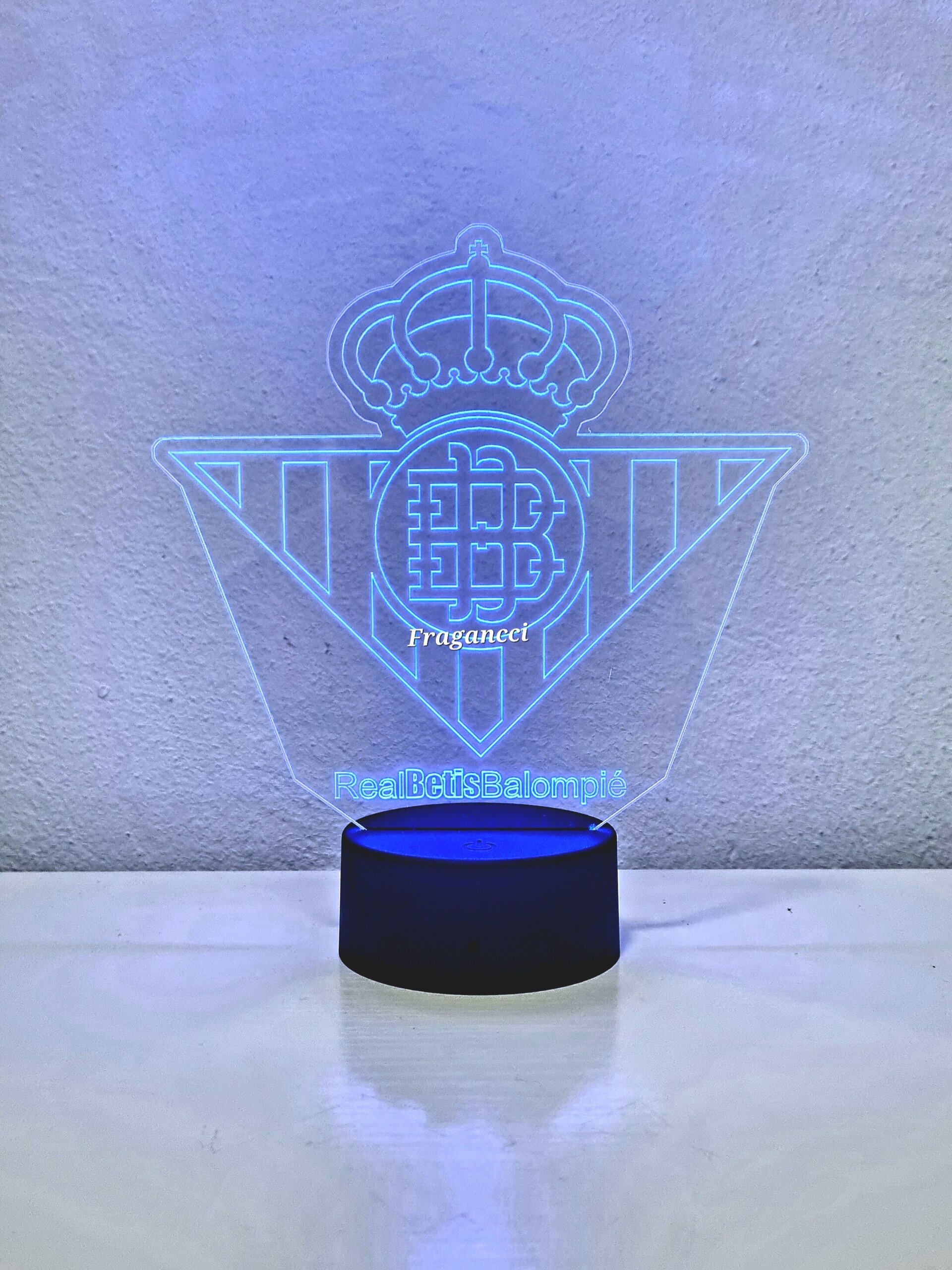 Lampara led 3d Escudo Futbol R Betis personalizable, Lámpara led sobremesa - 7