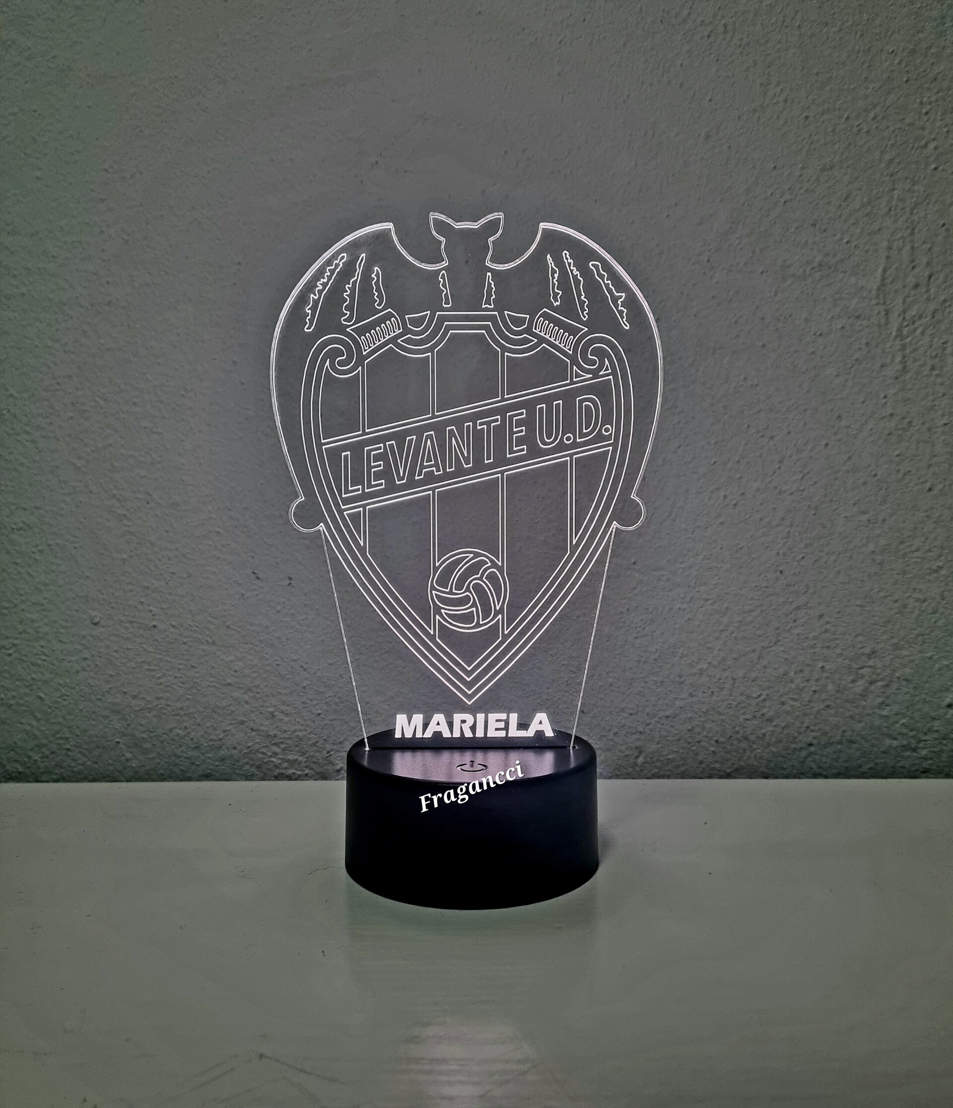 Lampara led 3d Escudo Futbol Levante personalizable, Lámpara led sobremesa - 5
