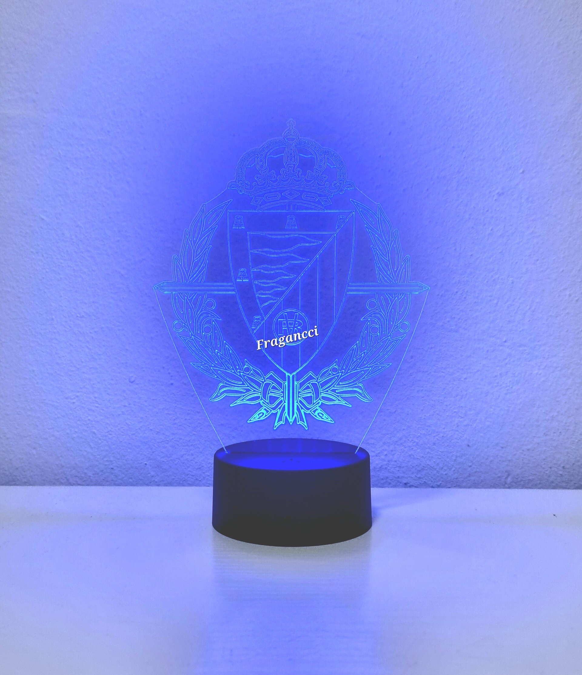 Lampara led 3d Escudo Futbol R Valladolid personalizable, Lámpara sobremesa - 9