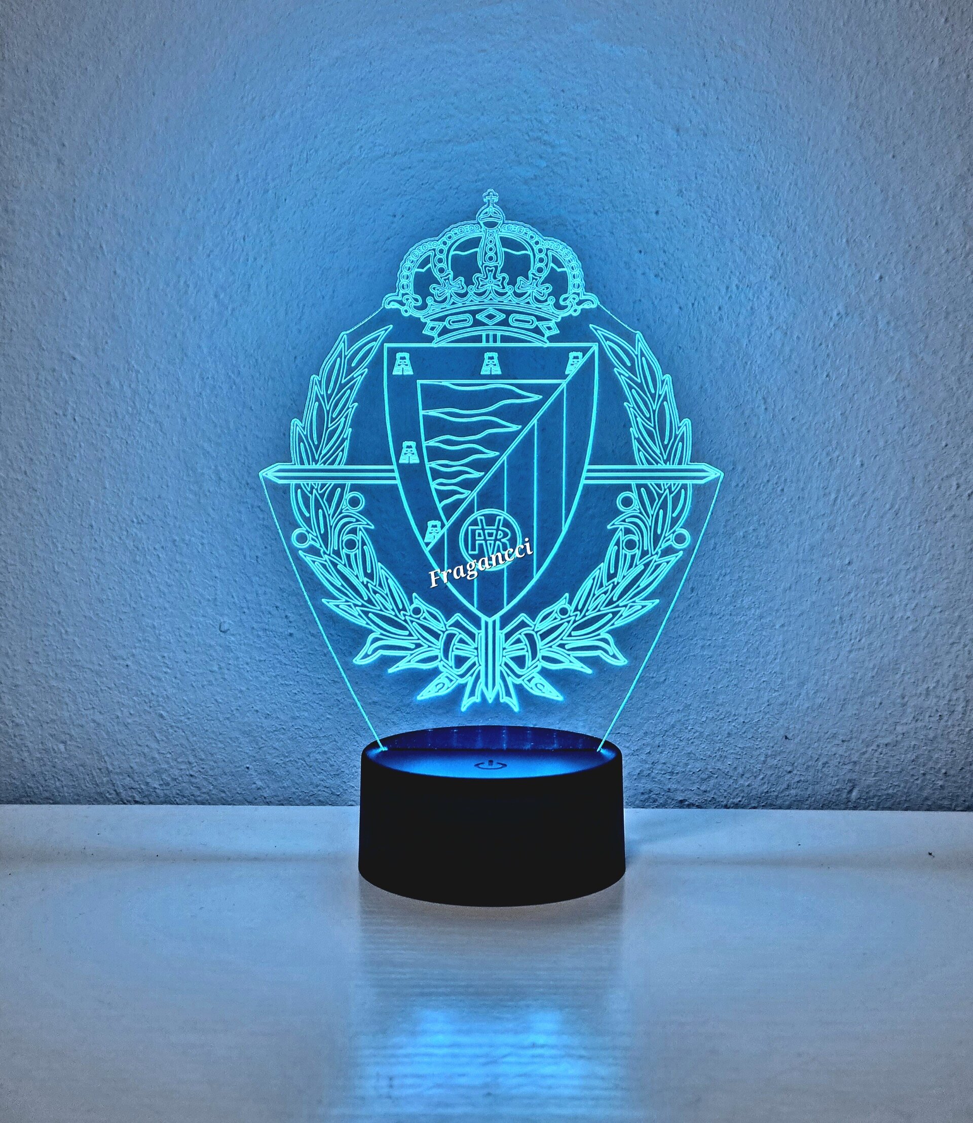 Lampara led 3d Escudo Futbol R Valladolid personalizable, Lámpara sobremesa - 4