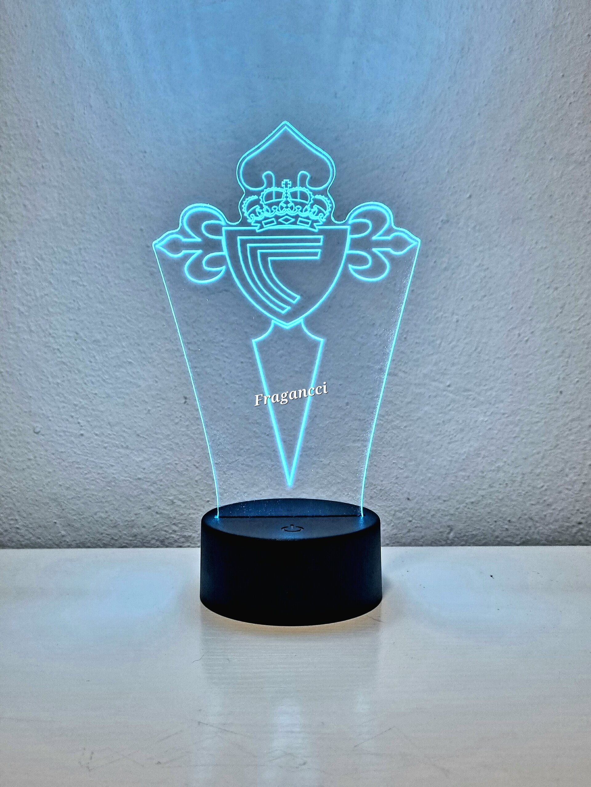 Lampara led 3d Escudo Futbol C de Vigo personalizable, Lámpara led sobremesa - 3