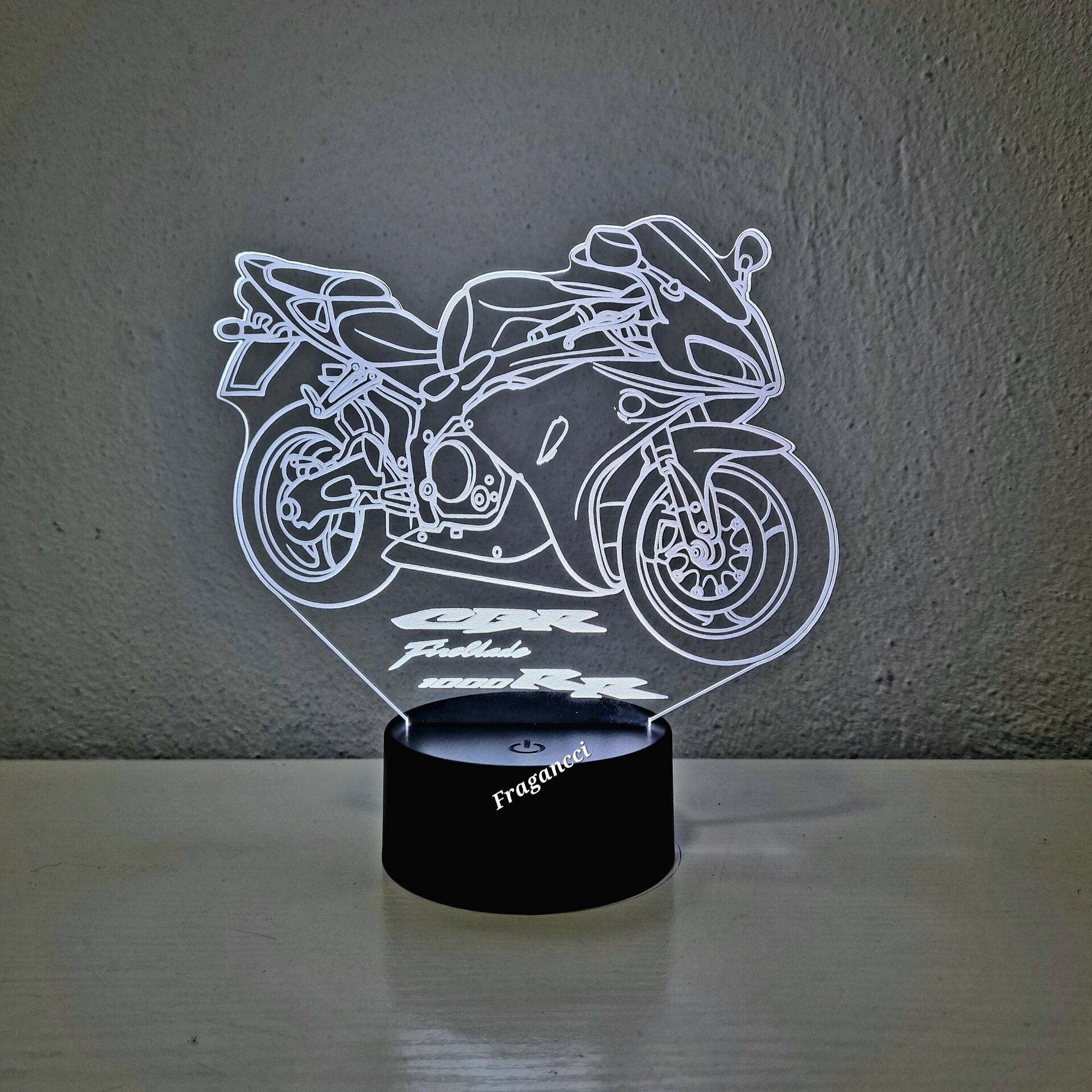 Lampara led 3d moto Hond a Cbr 1000 RR 2007 personalizable Lámpara led sobremesa - 5