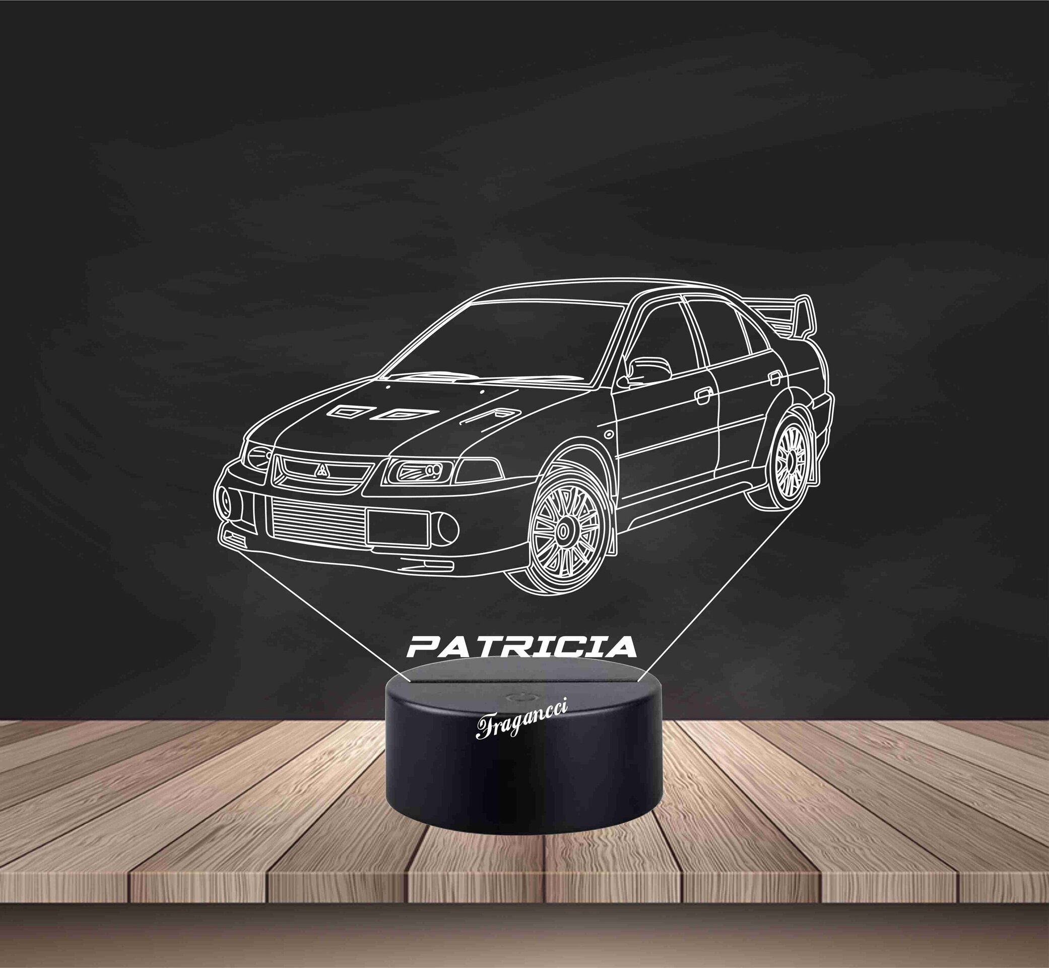 Lampara led 3d Mitsubi shi Evo 6 personalizable, Lámpara led sobremesa - 2