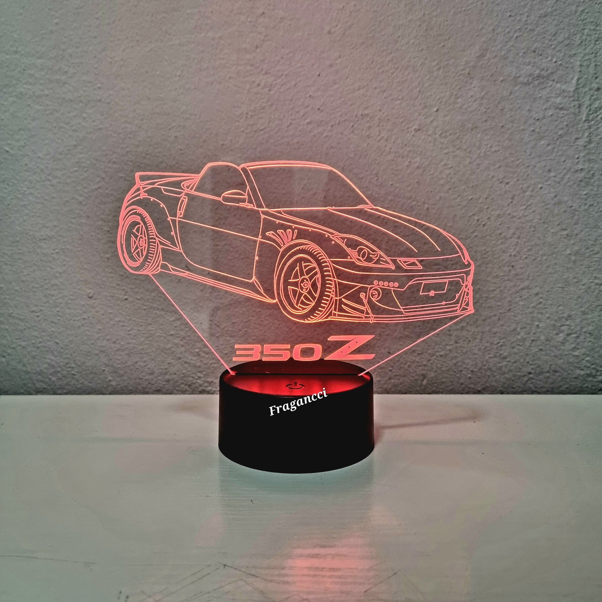 Lampara led 3d Nissa n 350 Z personalizable, Lámpara led sobremesa - 9