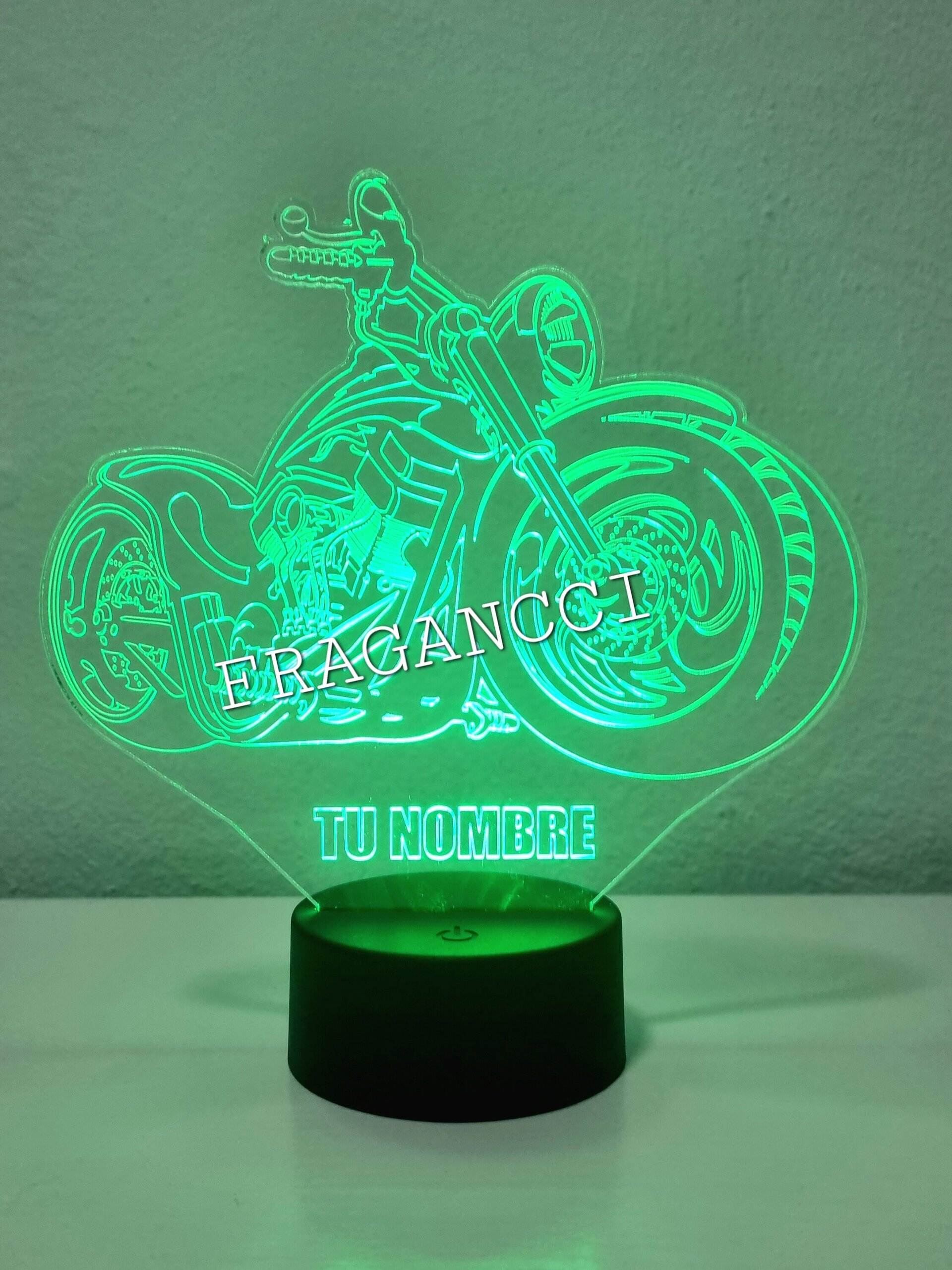 Lampara led 3d moto custom personalizable, Lámpara led sobremesa - 6