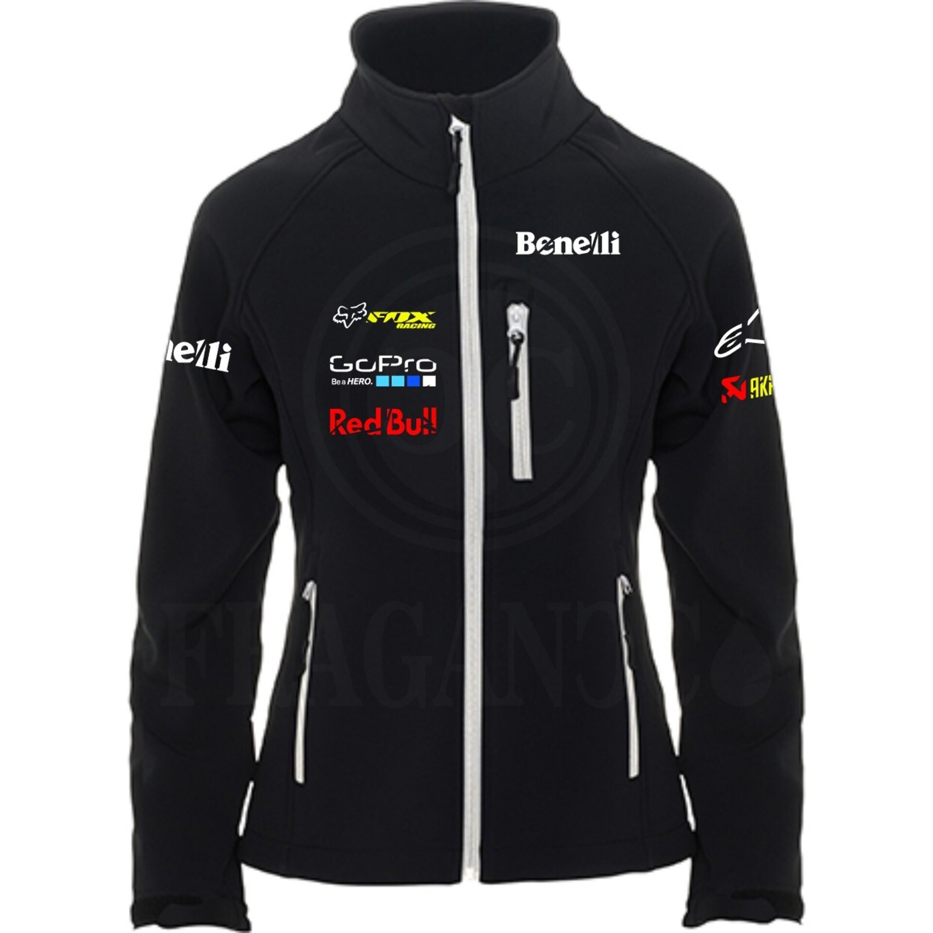 Chaqueta moto cortavientos softshell Roly Antártida personalizada. Mod. BL - 5