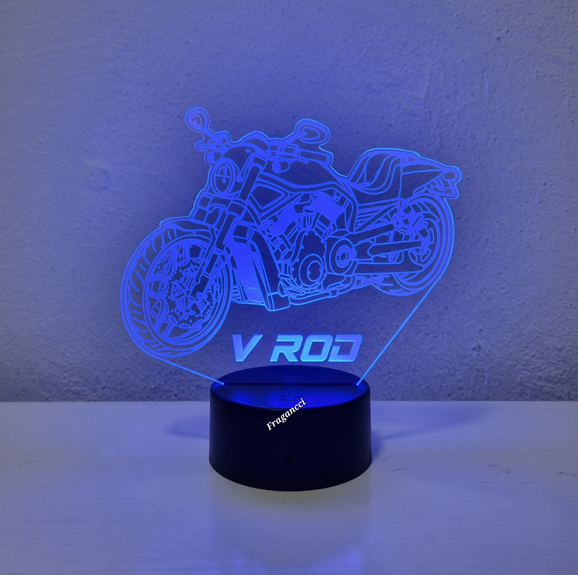 Lampara led 3d moto Hd V Rod personalizable, Lámpara led sobremesa - 9