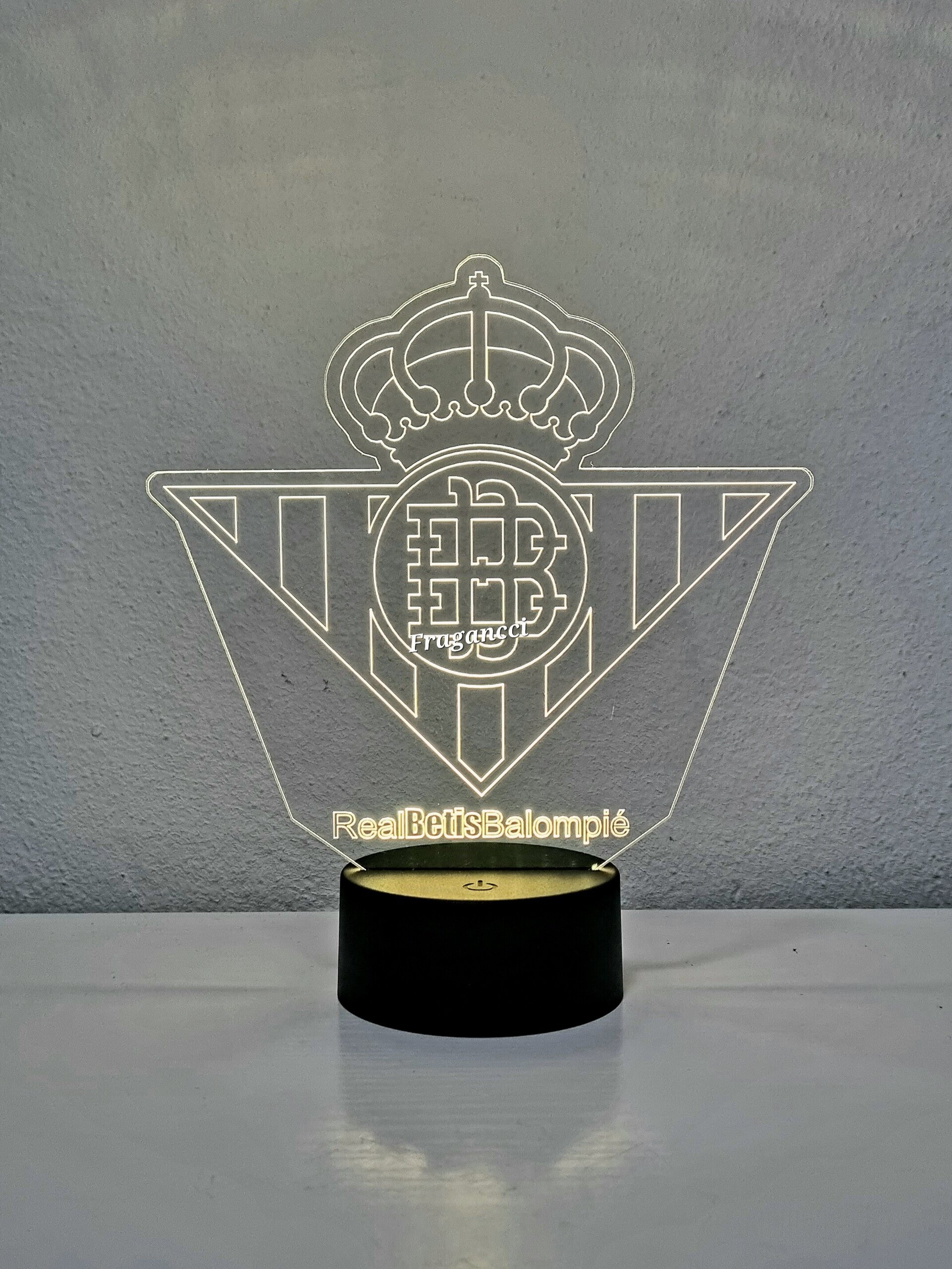 Lampara led 3d Escudo Futbol R Betis personalizable, Lámpara led sobremesa - 9