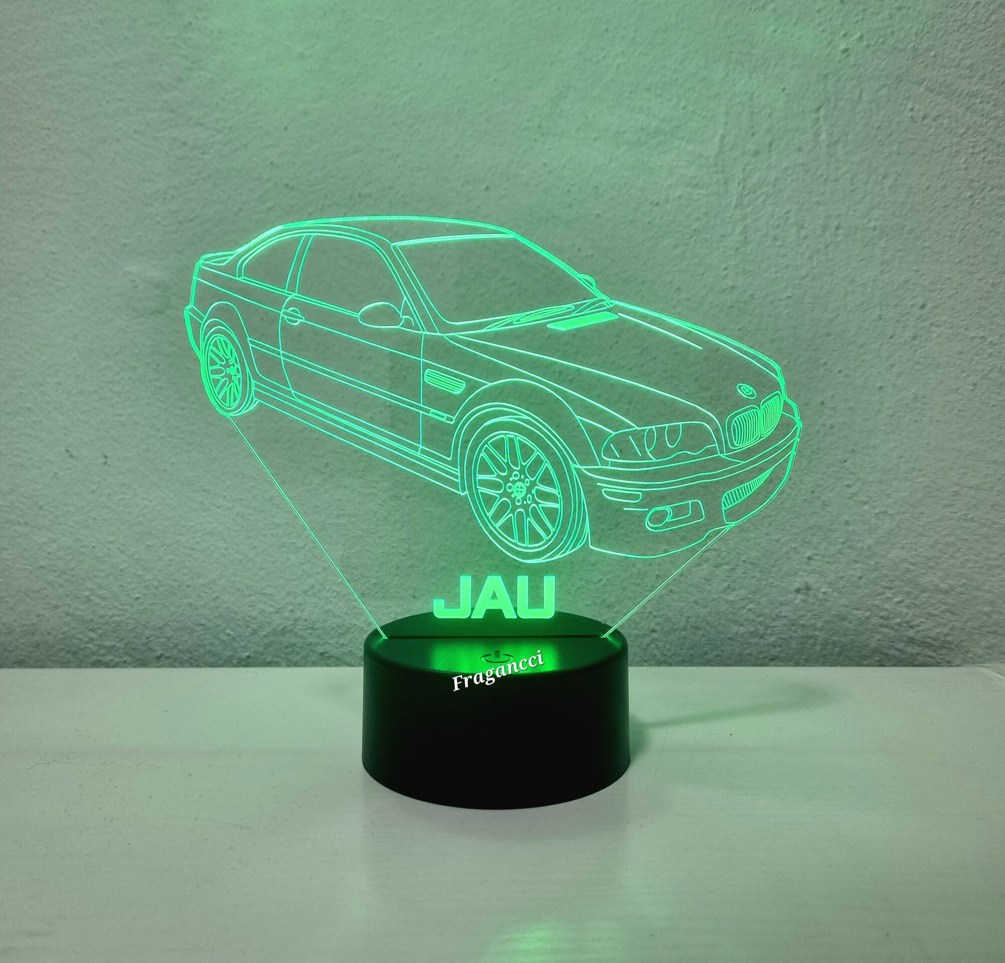 Lampara led 3d Bm w E46 Coupé personalizable, Lámpara led sobremesa - 8