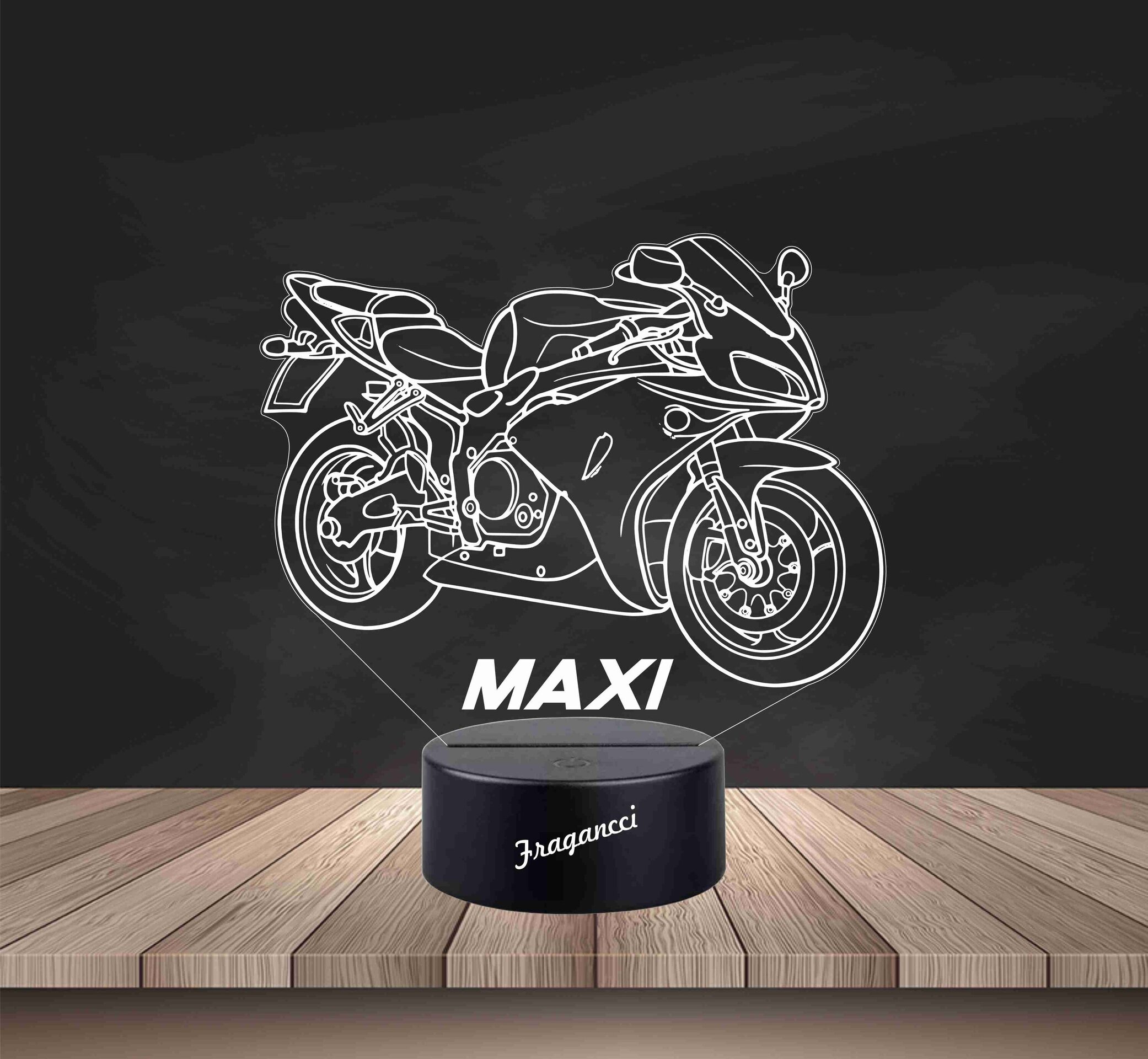 Lampara led 3d moto Hond a Cbr 1000 RR 2007 personalizable Lámpara led sobremesa - 2