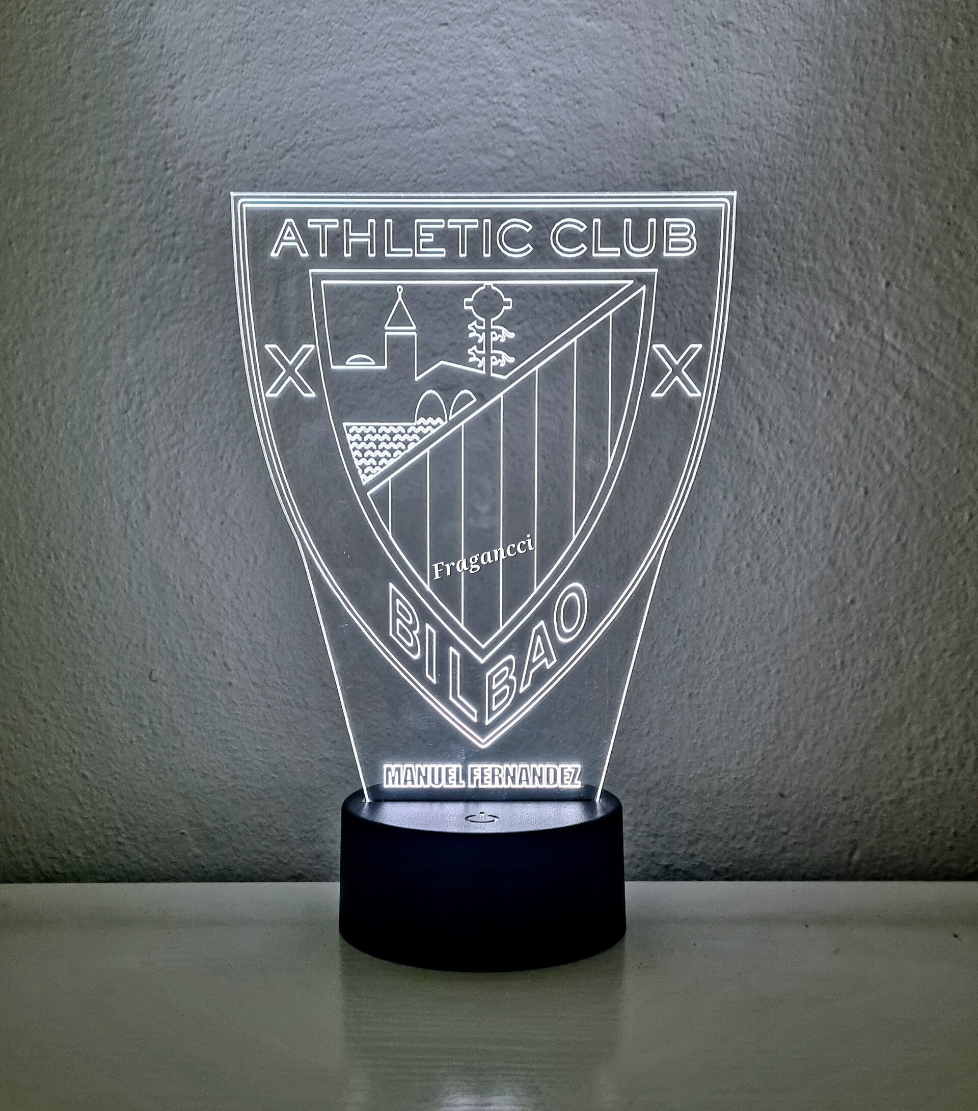 Lampara led 3d Escudo Futbol A Bilbao personalizable - 4