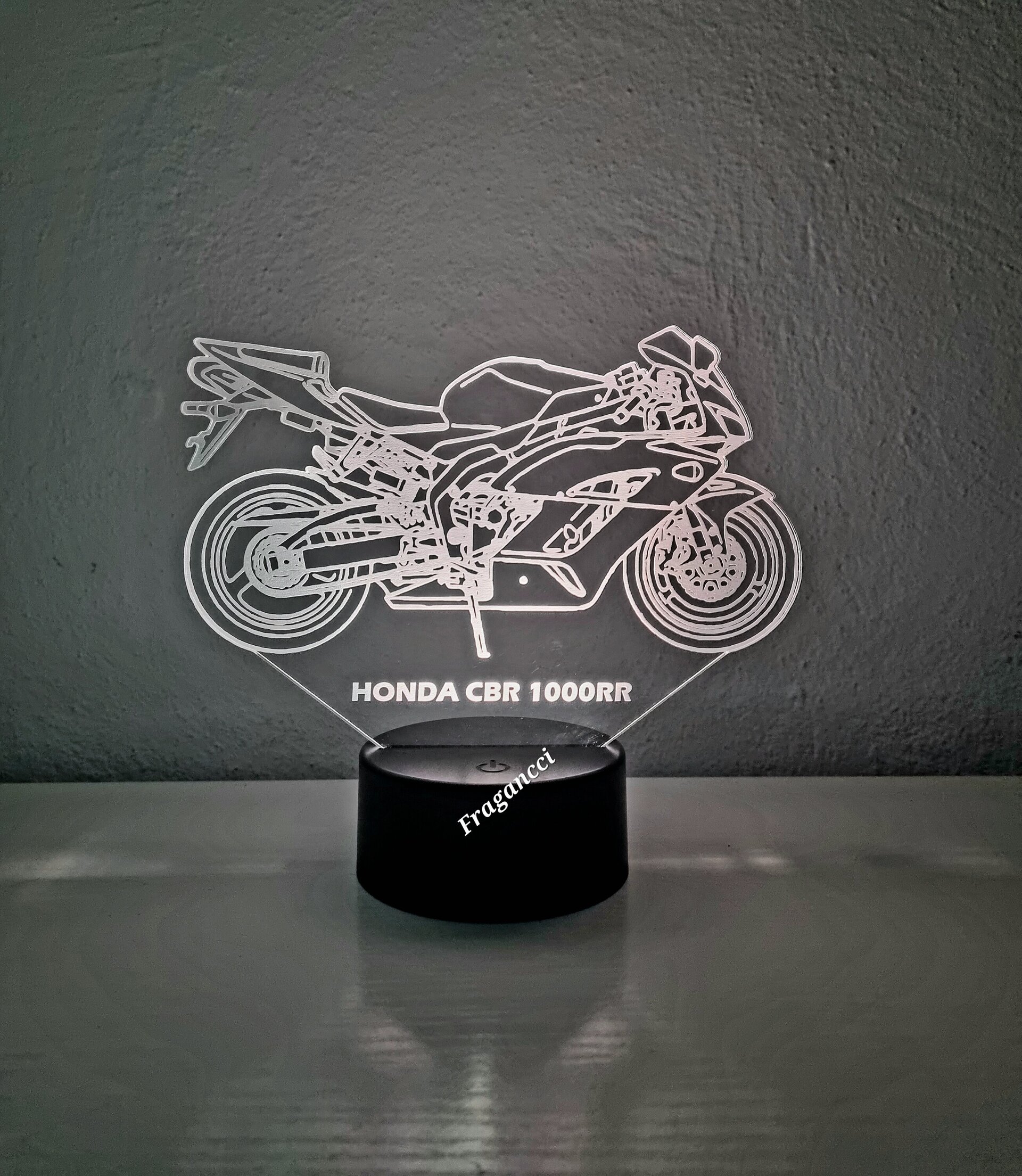 Lampara led 3d moto Hond a Cbr 1000 RR 2005 personalizable Lámpara led sobremesa - 7
