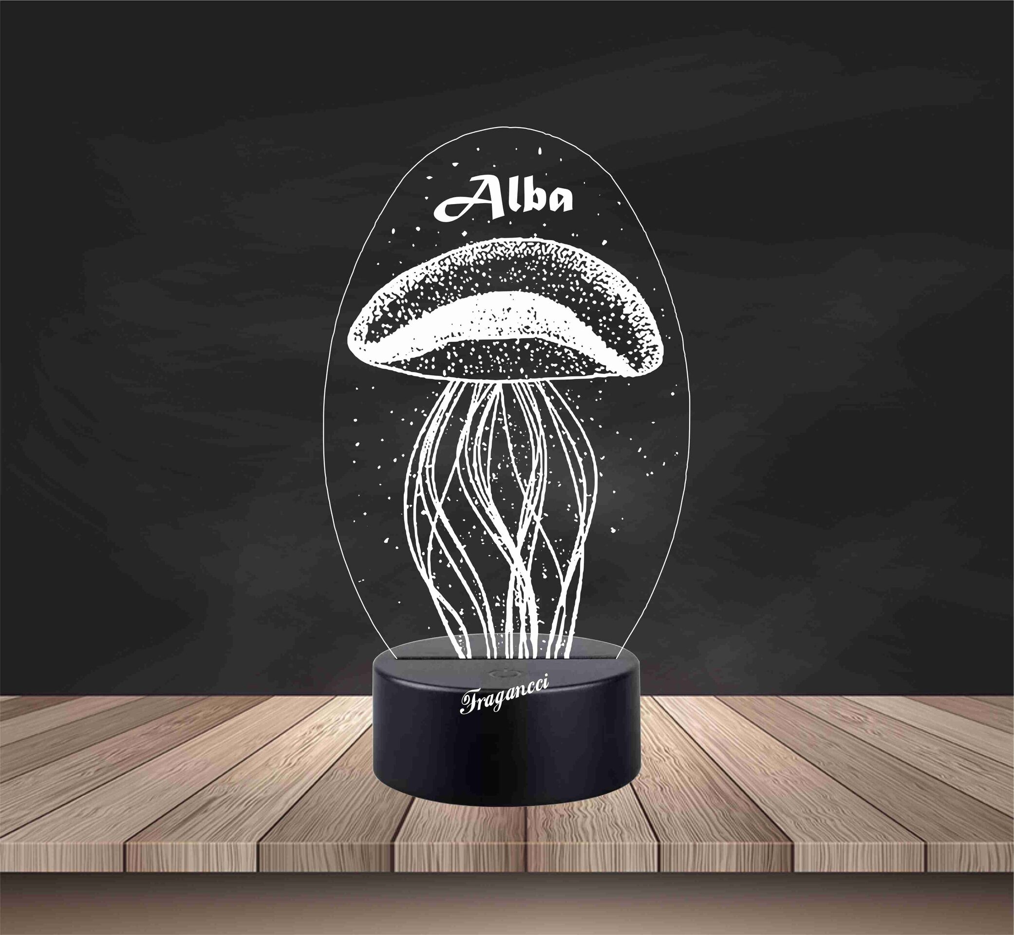 Lampara led 3d Animal Medusa personalizable, Lámpara led sobremesa - 2