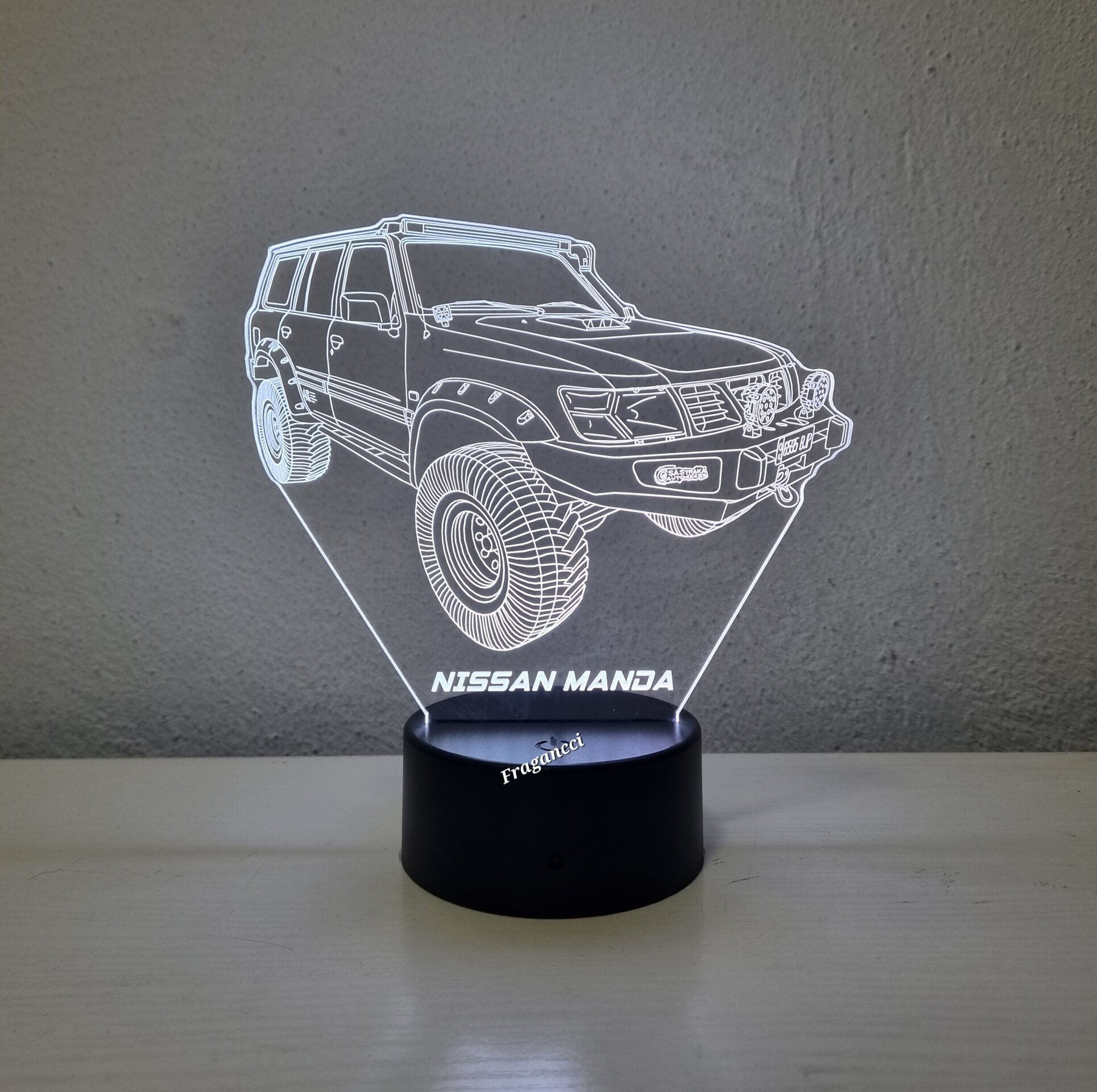 Lampara led 3d Coche  Nissa n Patrol y61 Largo personalizable, lampara sobremesa - 8