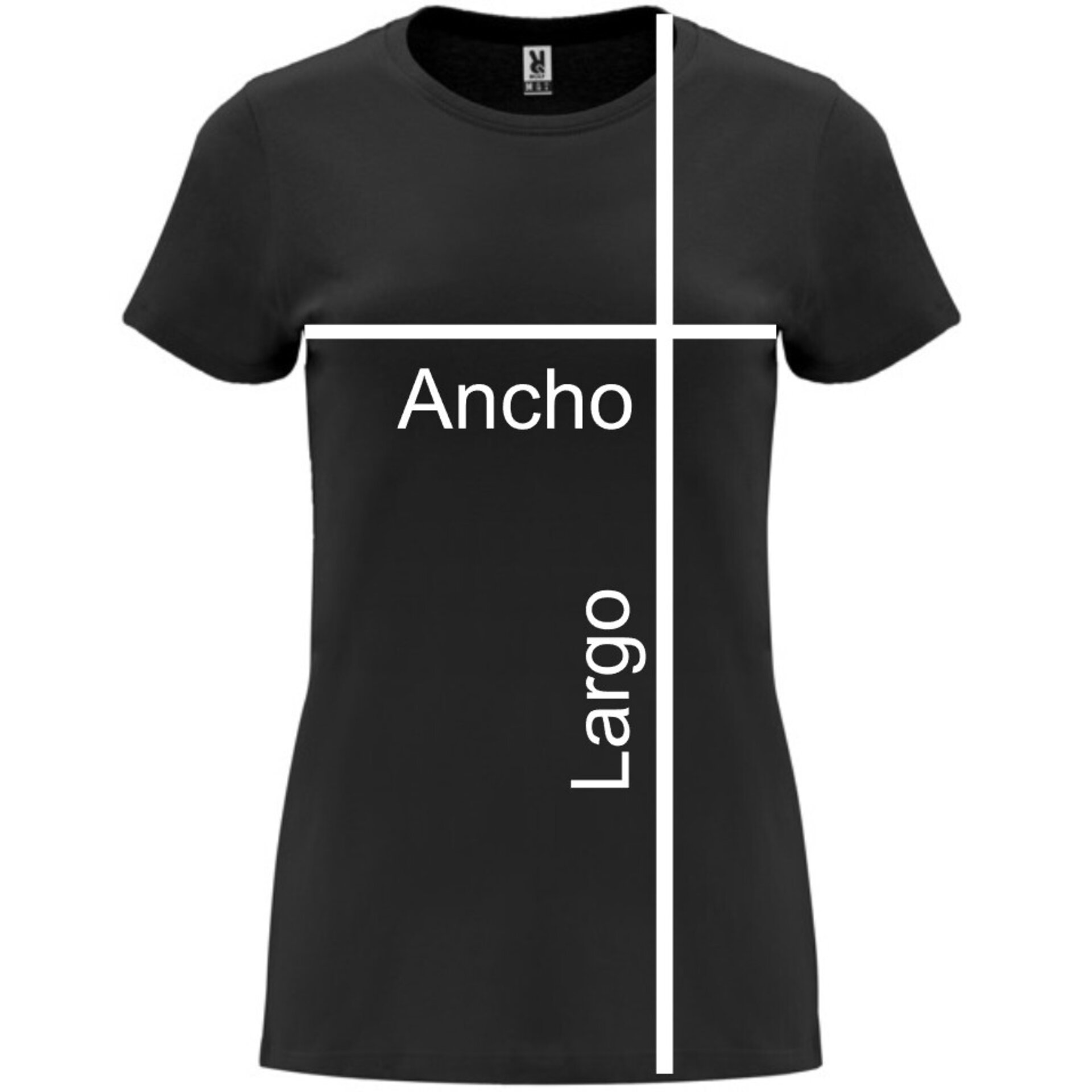 Camiseta negra de algodón para mujer y hombre con logos del mundo motor. Mod. HN - 10