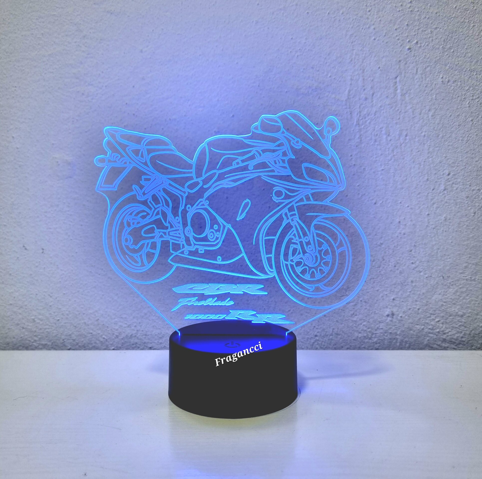 Lampara led 3d moto Hond a Cbr 1000 RR 2007 personalizable Lámpara led sobremesa - 7